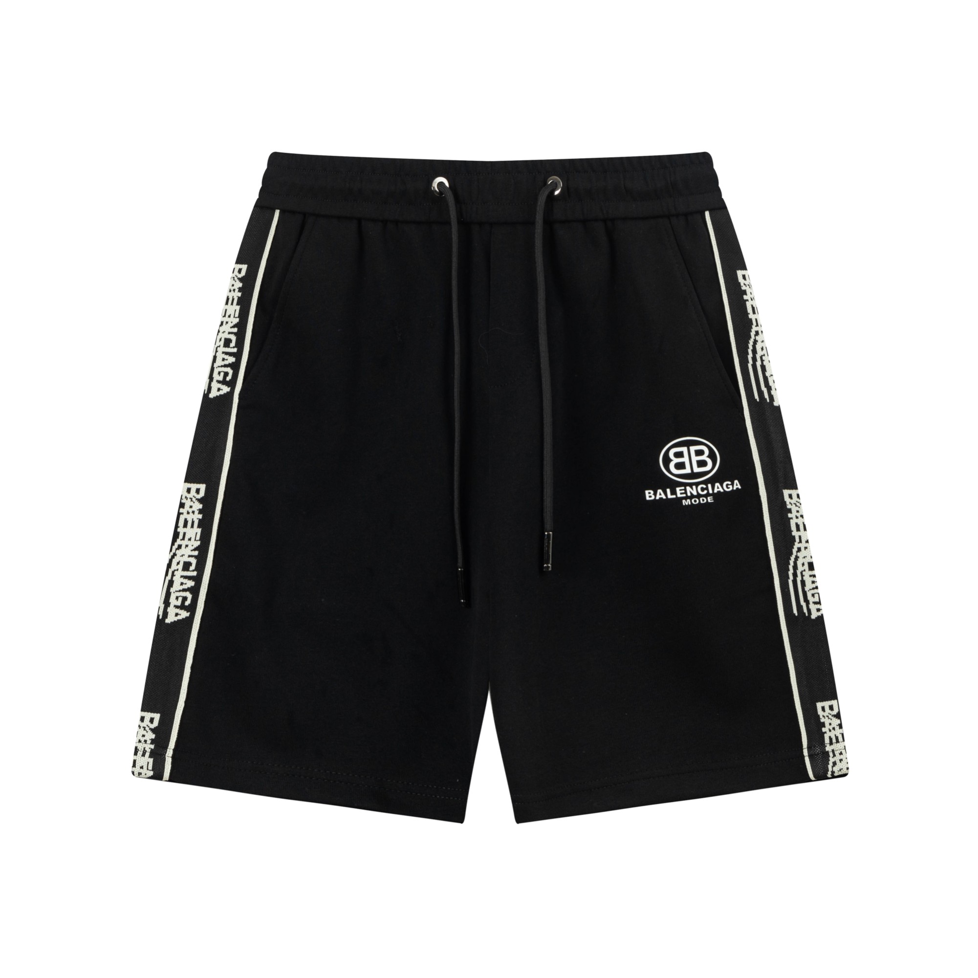 New Knitting Shorts 2025: Custom Fabric, Embroidered Logo, Stylish Design, Black, M-4XL. - 图片 1
