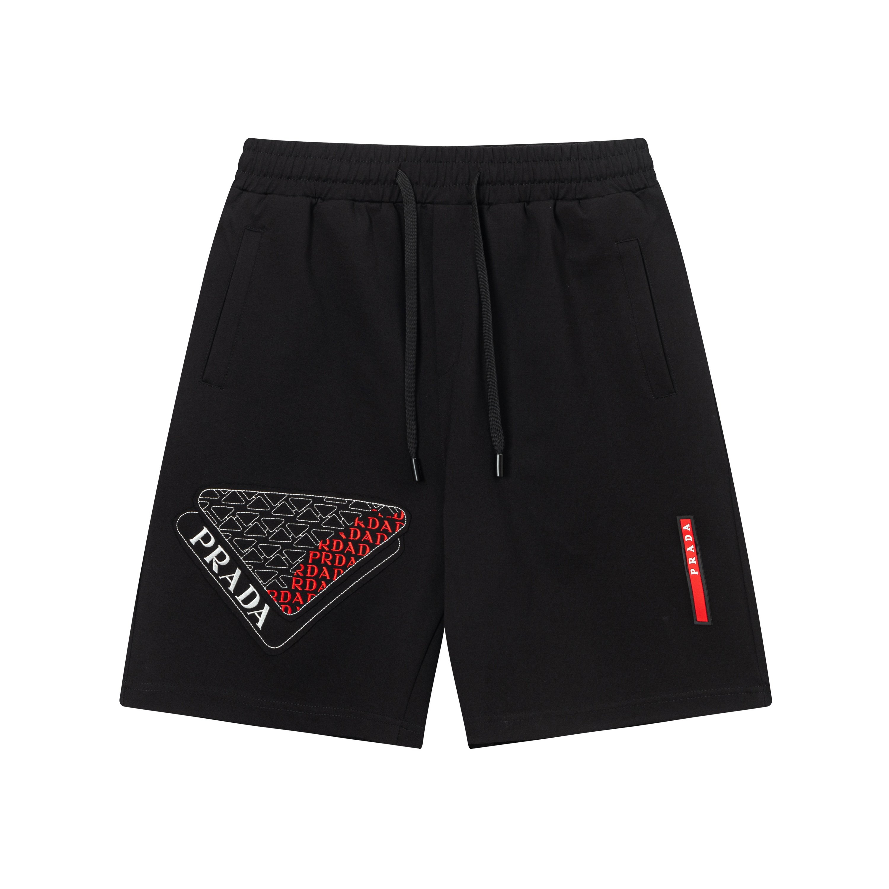 New 2025 Prada Knitting Shorts: Custom Fabric, Embroidered Logo, Stylish Design - 图片 1
