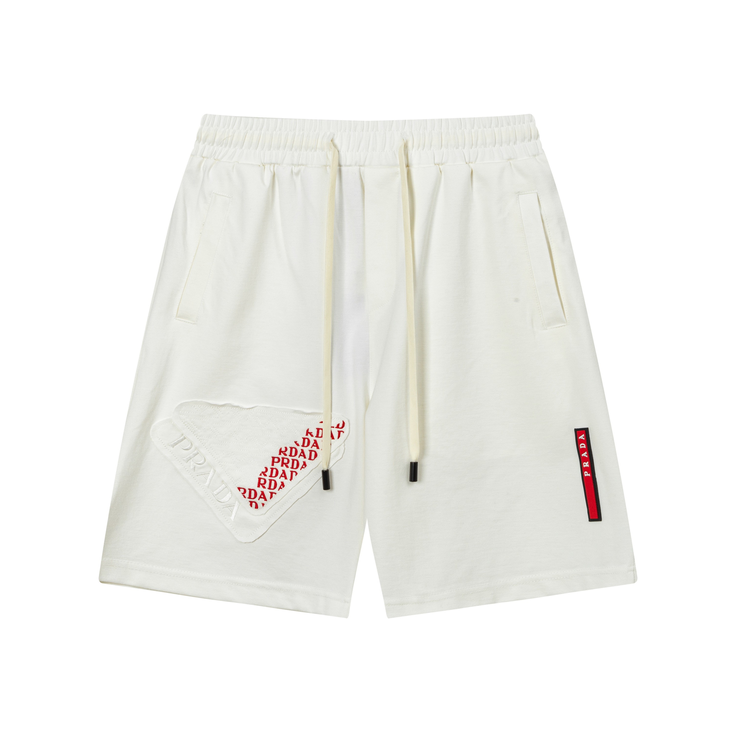 2025 Prada New Knitting Shorts with Custom Fabric and Embroidered Logo