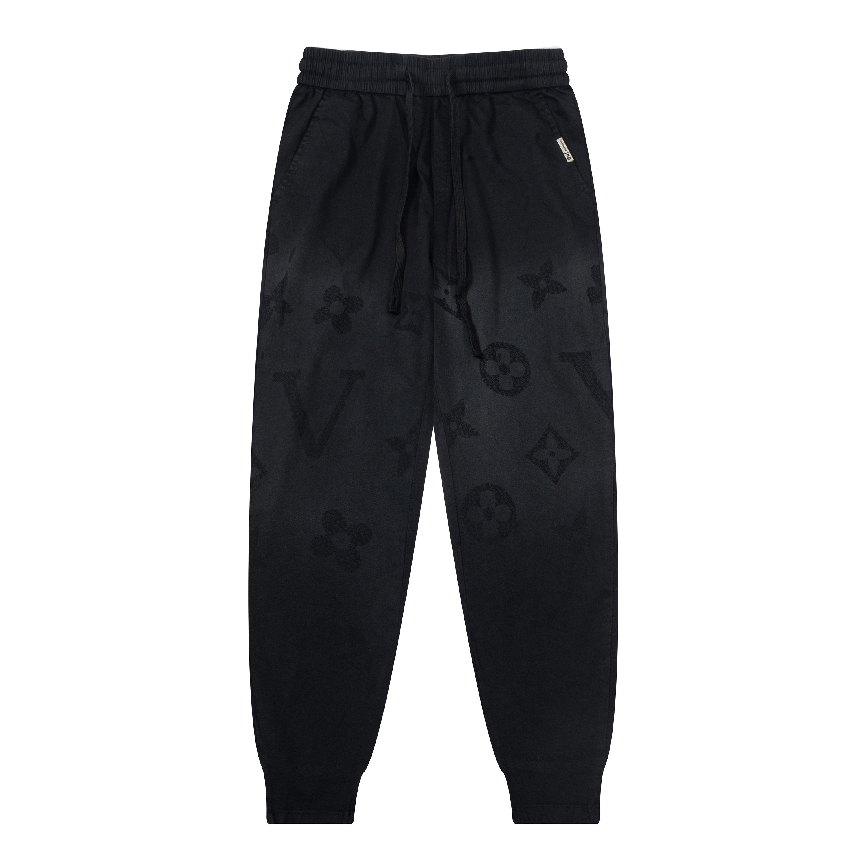 High-end LV Recreational Pants: Classic Logo, High Quality, Comfortable, Black, M-4XL. - 图片 1
