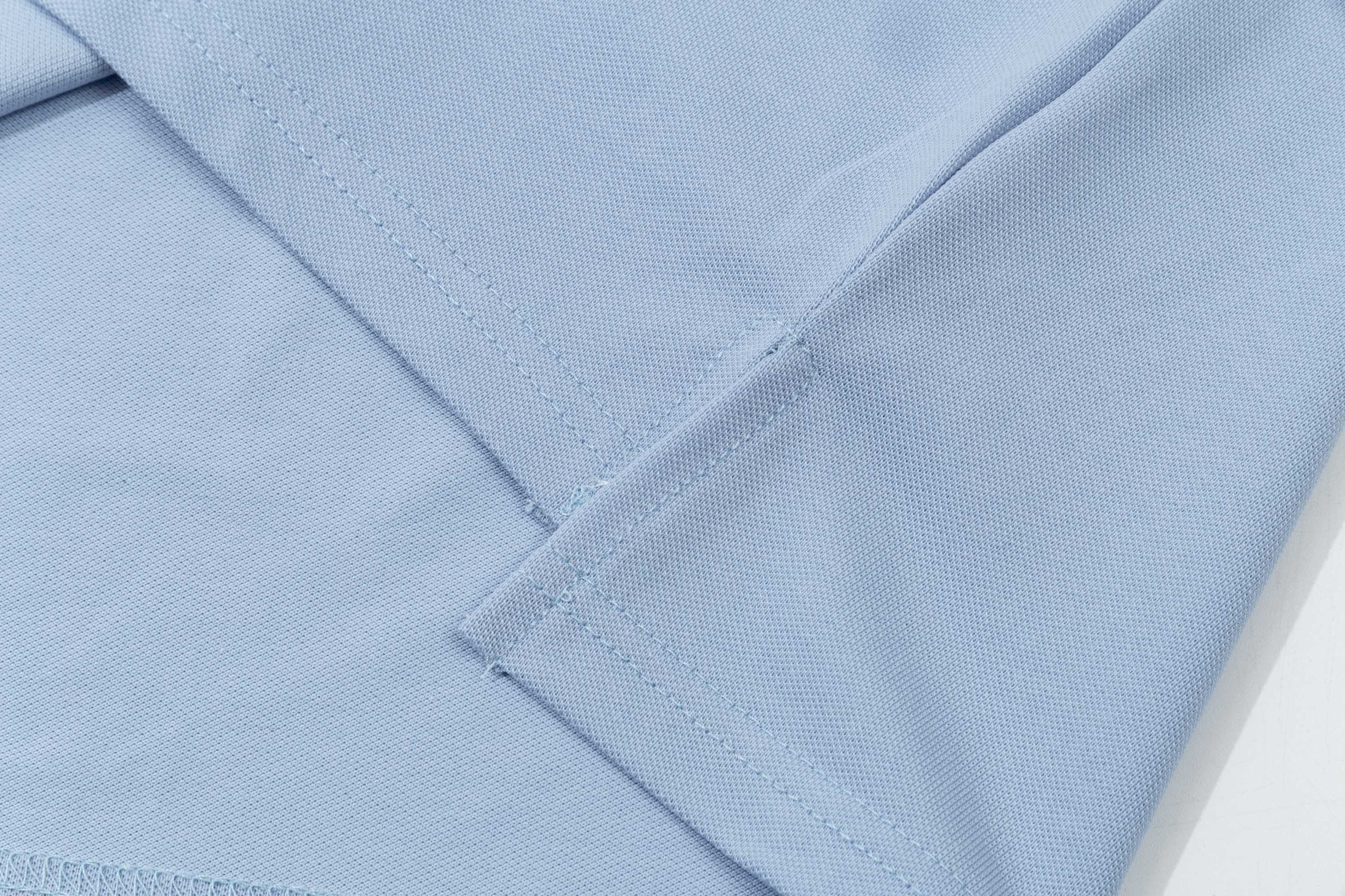High-Quality Versace Polo Shirts with Gorretex Logo Buttons in White and Light Blue. - 图片 8