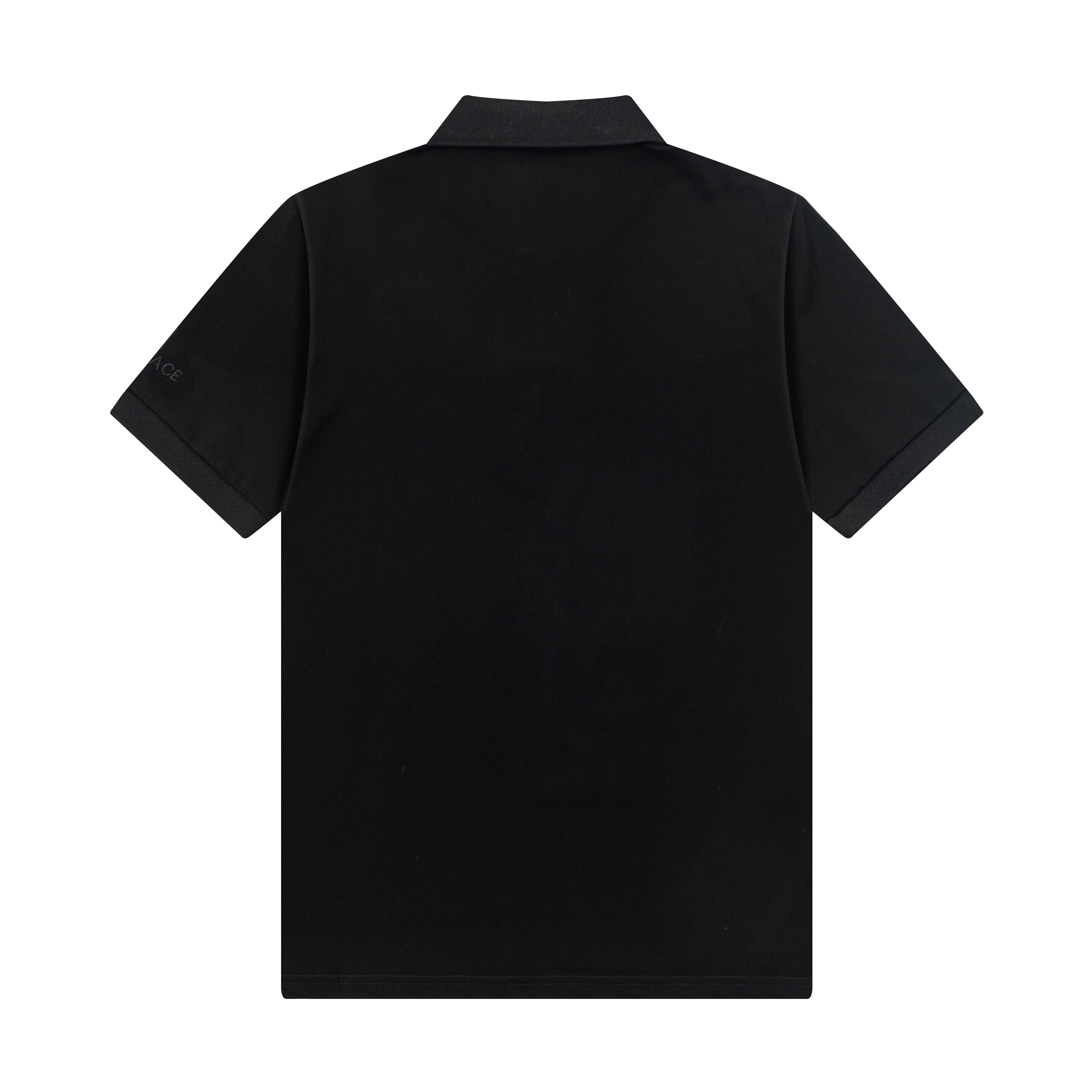 High-Quality Versace POLO Shirts with Gorretex Logo Buttons in White and Black - 图片 2
