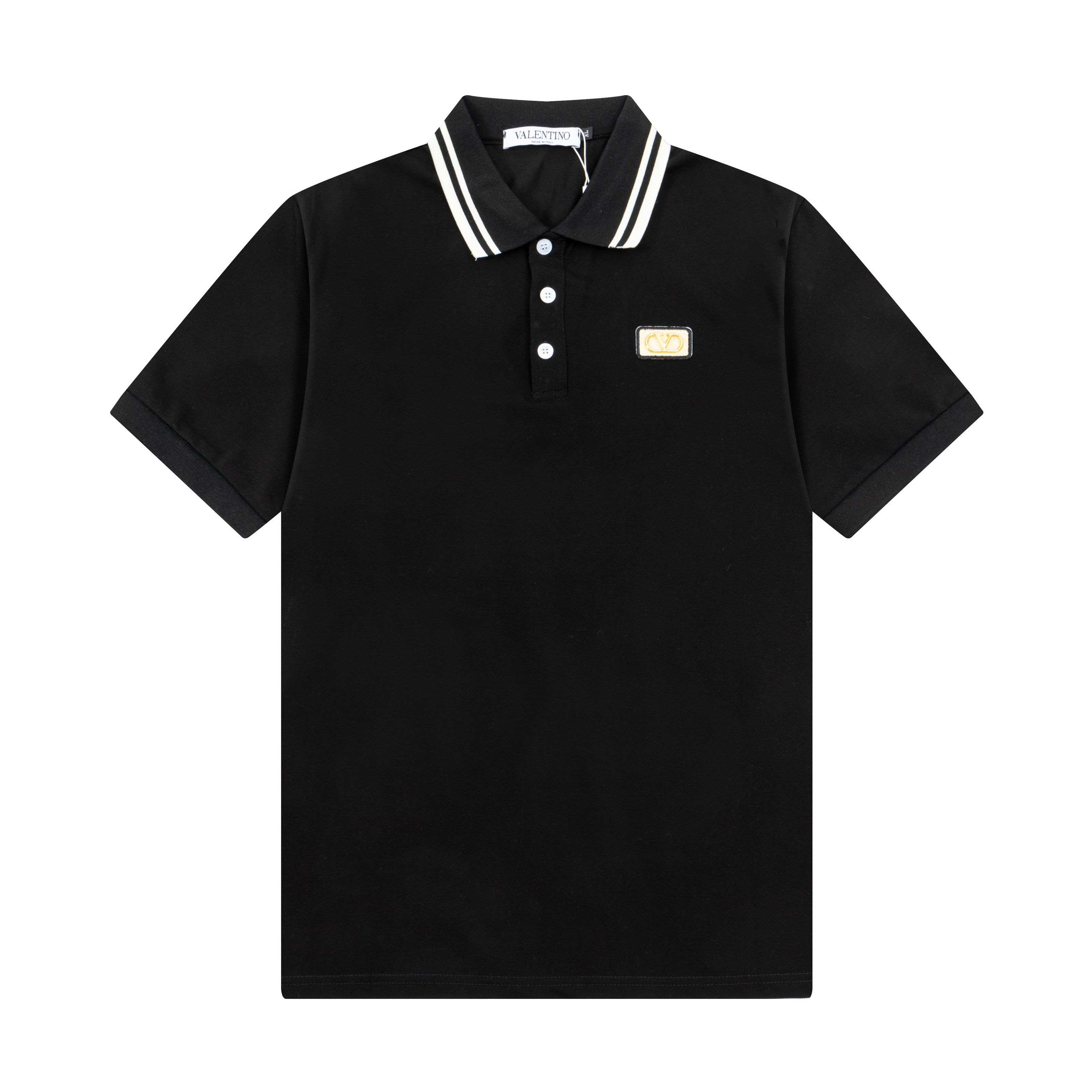 High-quality Valentino POLO shirts with Gorretex logo buttons in white and black. Sizes M-3XL. - 图片 1