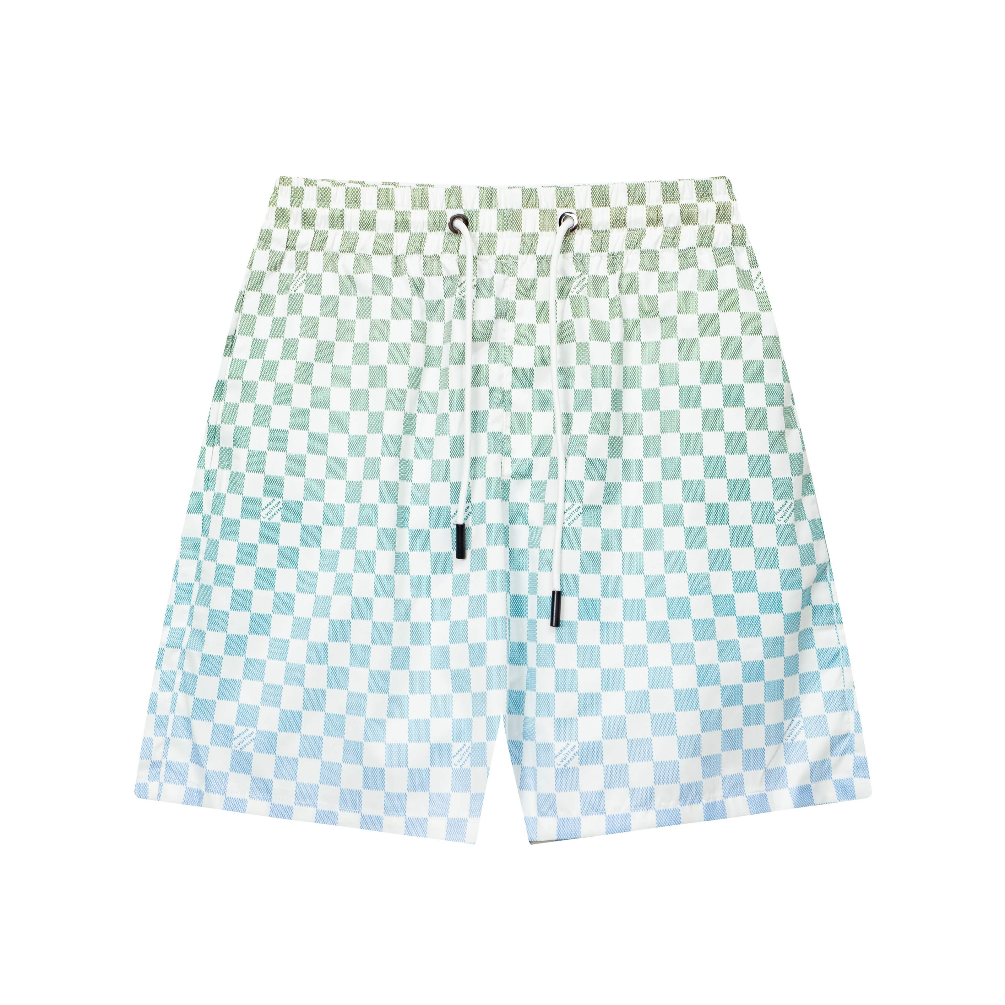 db
2025  LV新款棋盘格渐变 速干沙滩短裤，带内网 定制面料...