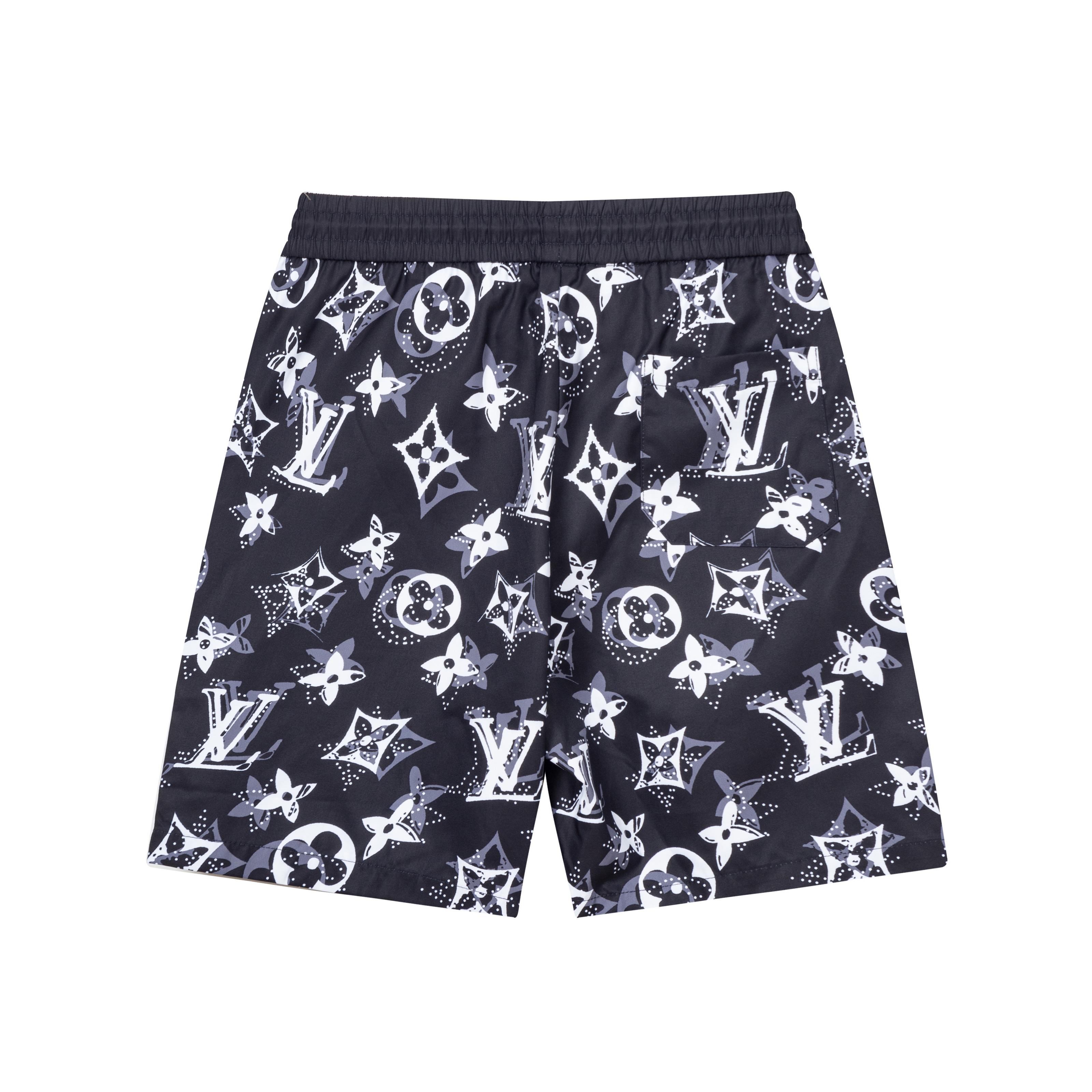 [Summer Shorts]Process logo Fit tight three-dimensional straight stripe splici