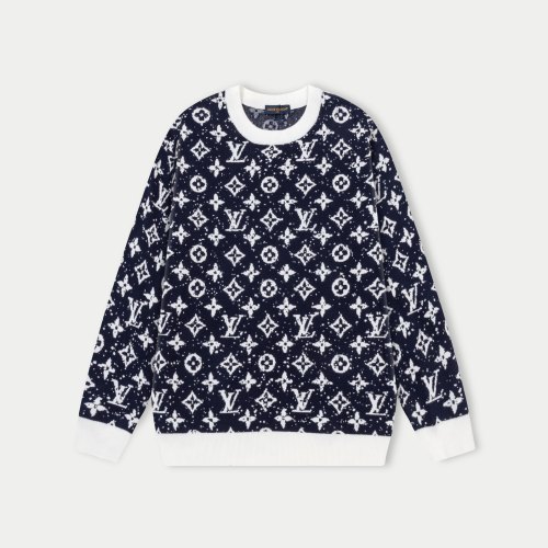 Louis Vuitton 25SS Monogram Crewneck Sweater - Luxurious Wool Blend 1 Louis Vuitton 25SS Monogram Crewneck Sweater - Luxurious Wool Blend