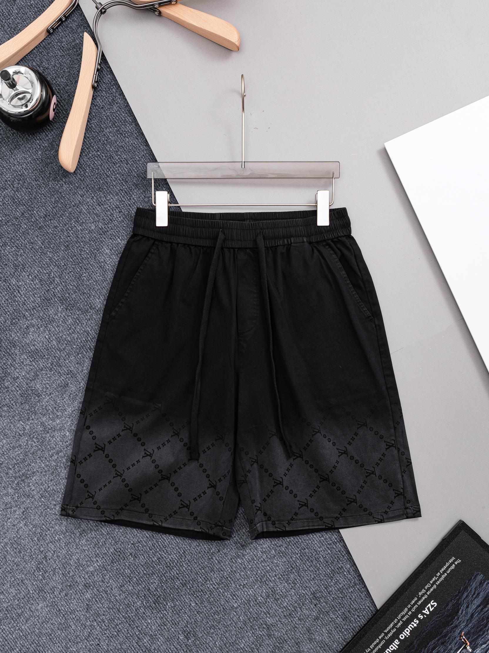 P85 2026 LV Nuevos pantalones cortos vaqueros finos con proceso de lavado, tejido personalizado, logo de artesanía. Cor…
