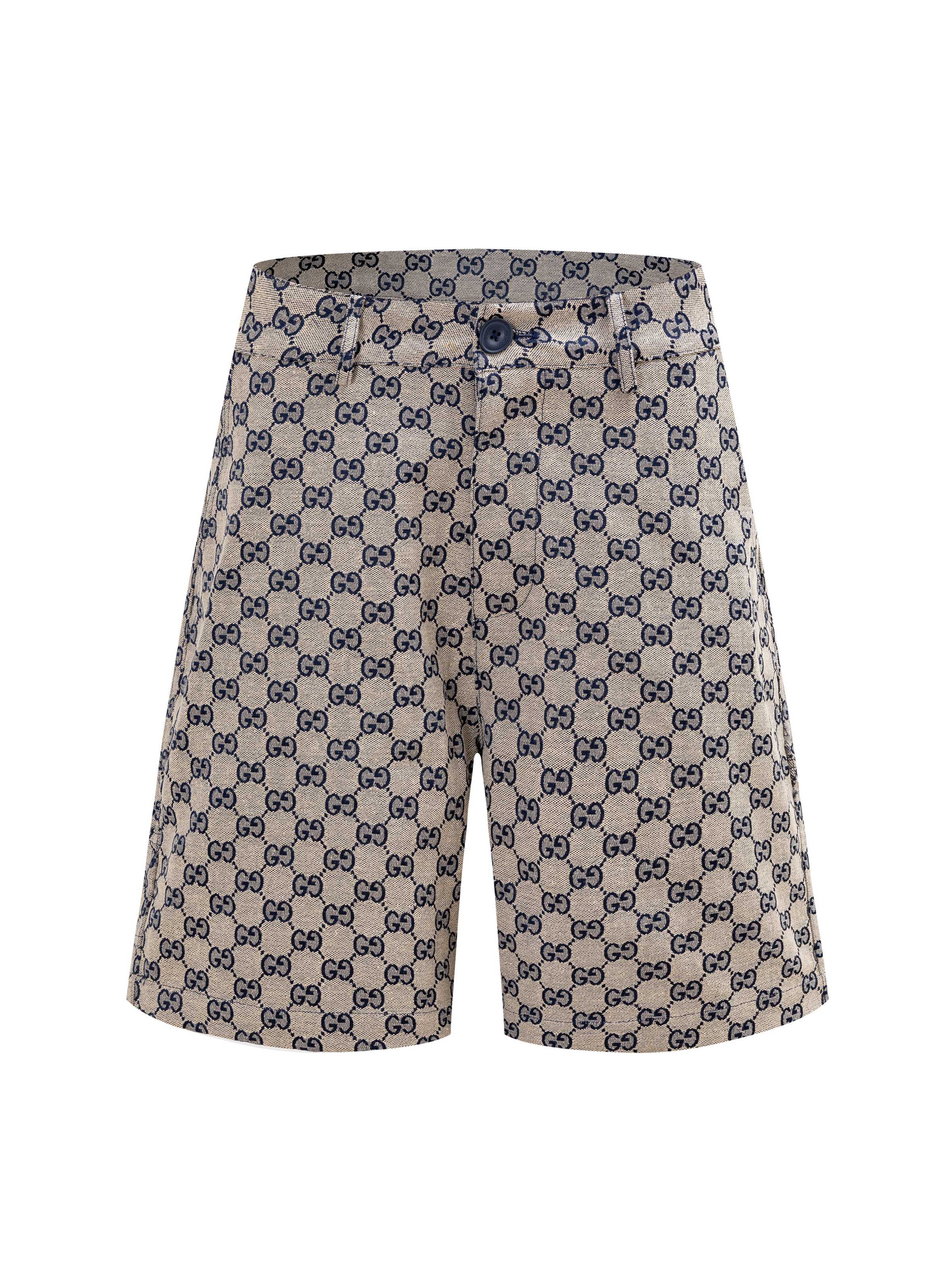 🅿️145 Alta calidad GUCCI 2026ss primavera/verano nuevos pantalones cortos de algodón con jacquard GG, con cinta decora…