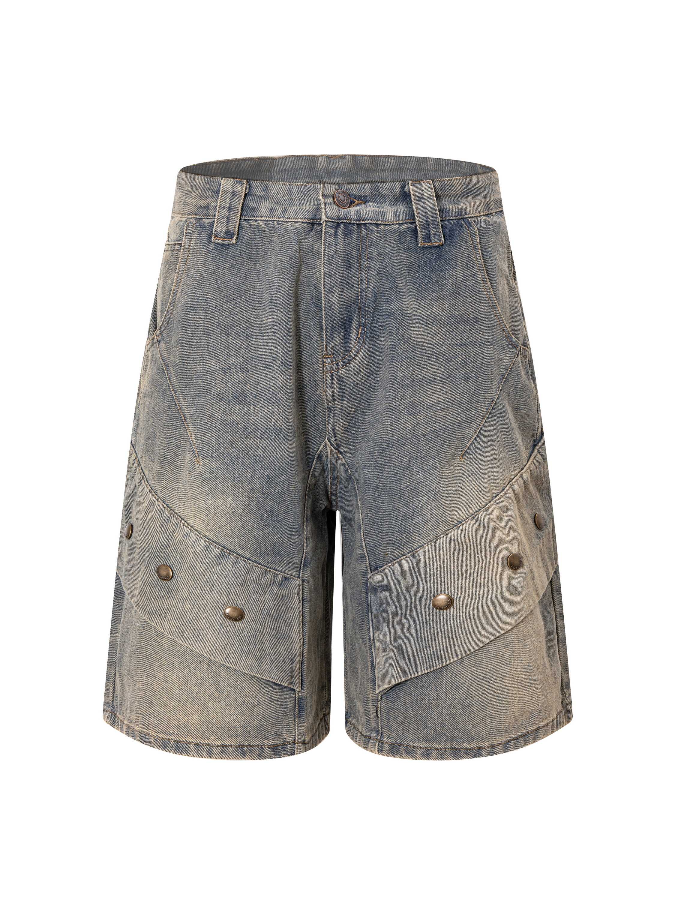 P150 B ALEN \ Balenciaga Versión alta de pantalones cortos de mezclilla de verano 26ss, nostalgia lavada por la industr…