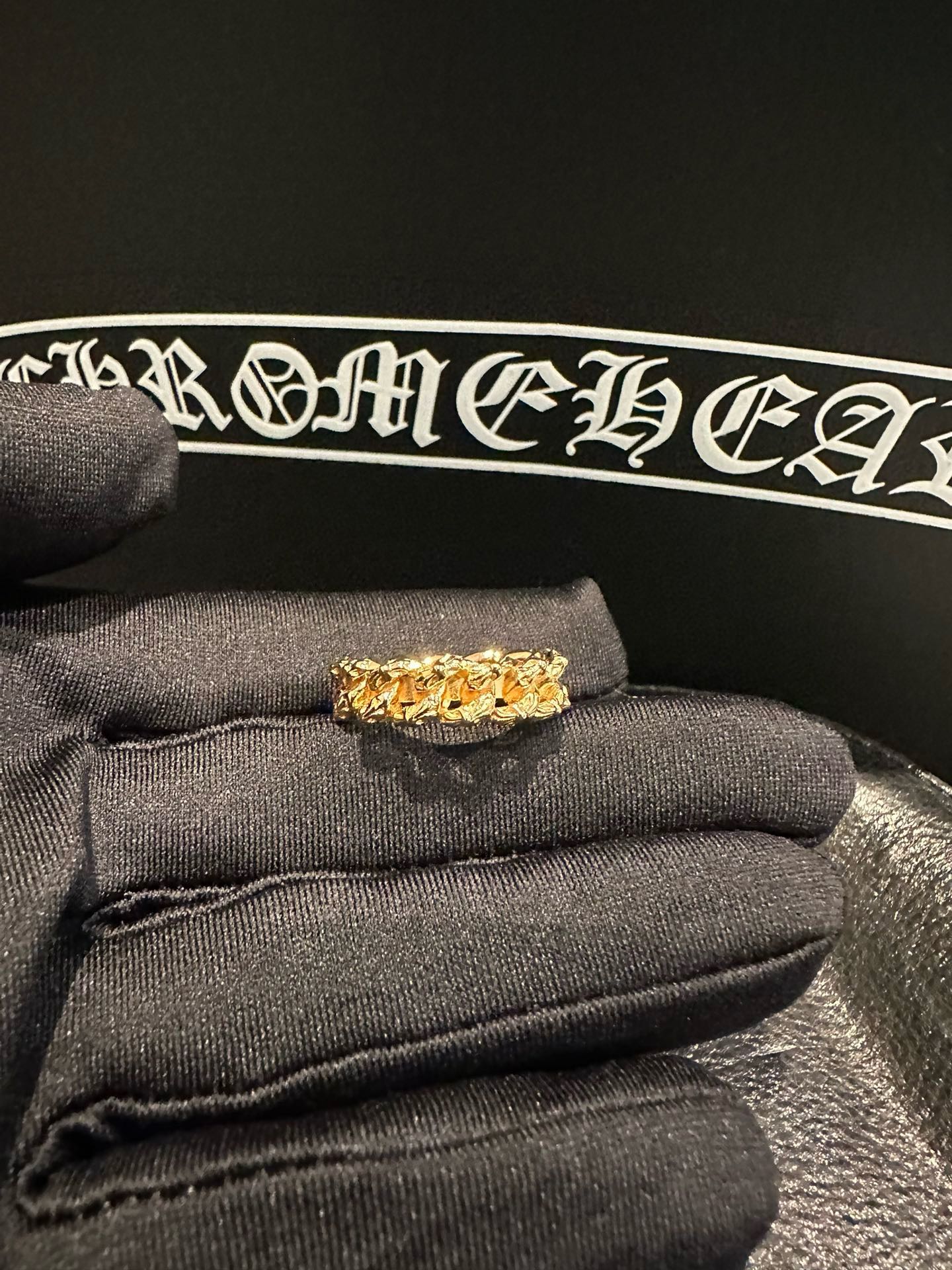 Custom order real shot: Ring, gold-plated diamond-set customization
