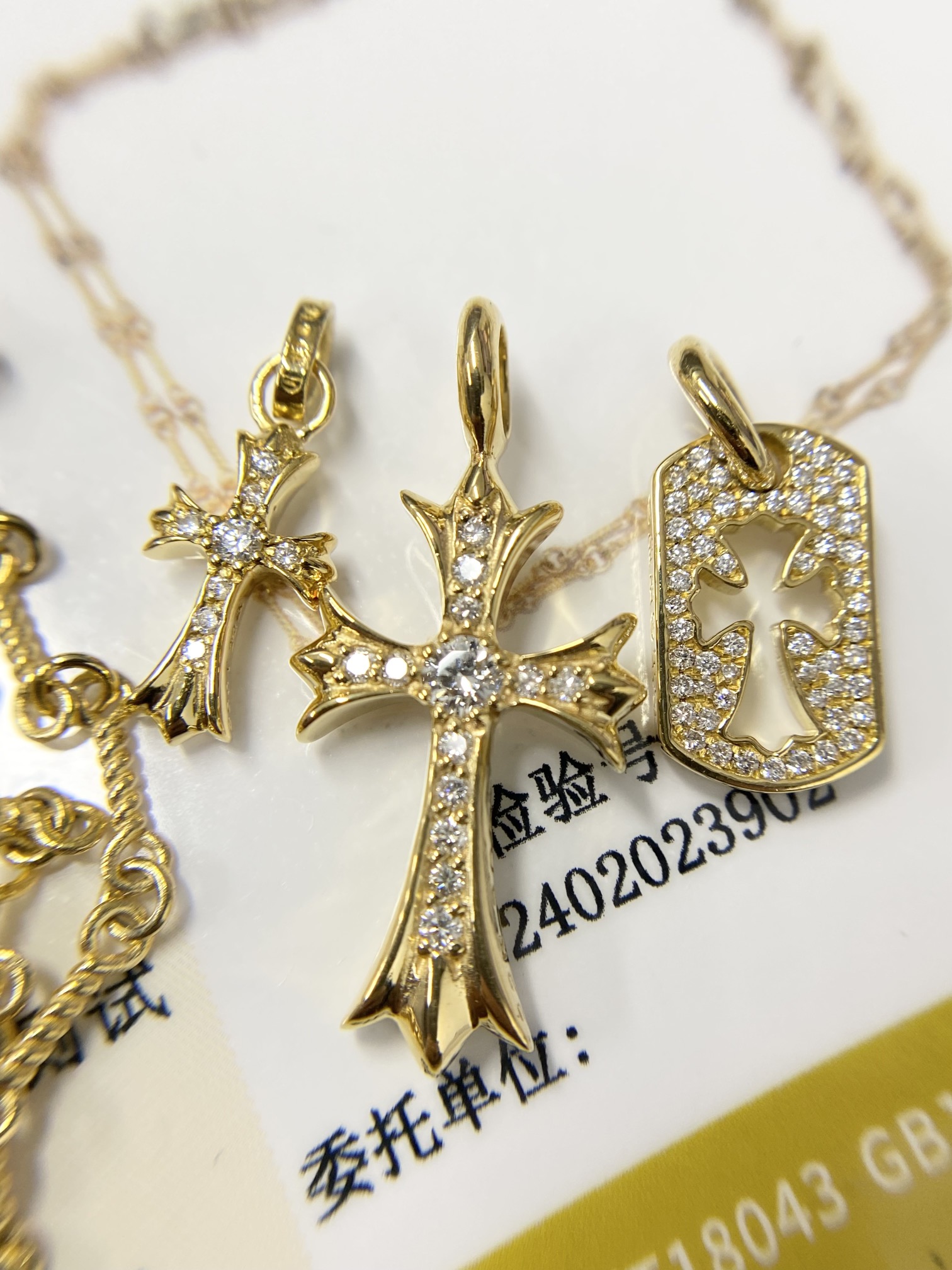 Earrings, gold-plated diamond-set customization, 22k real gold customization, necklace pendant.