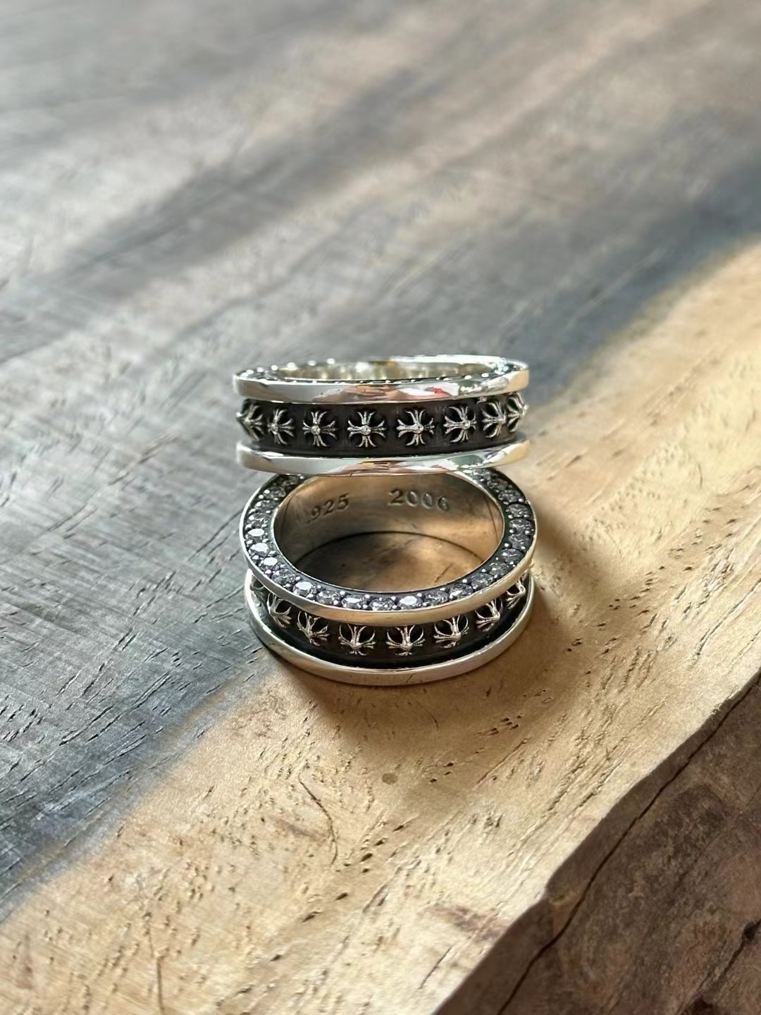 Rings, 925 silver with diamond customization