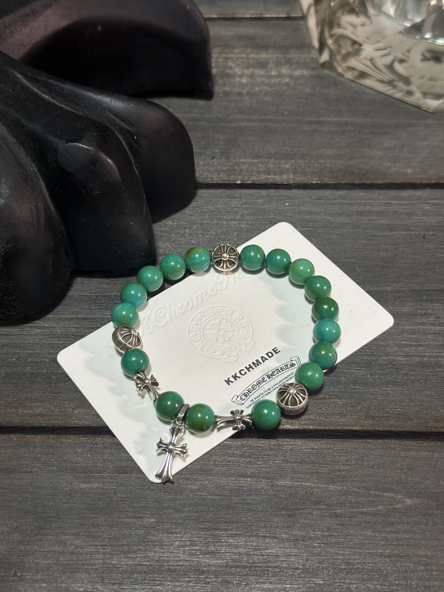 Silver bead bracelet