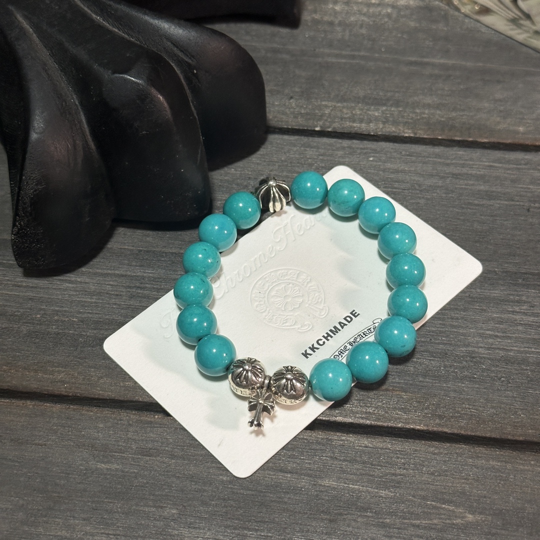 Silver bead bracelet