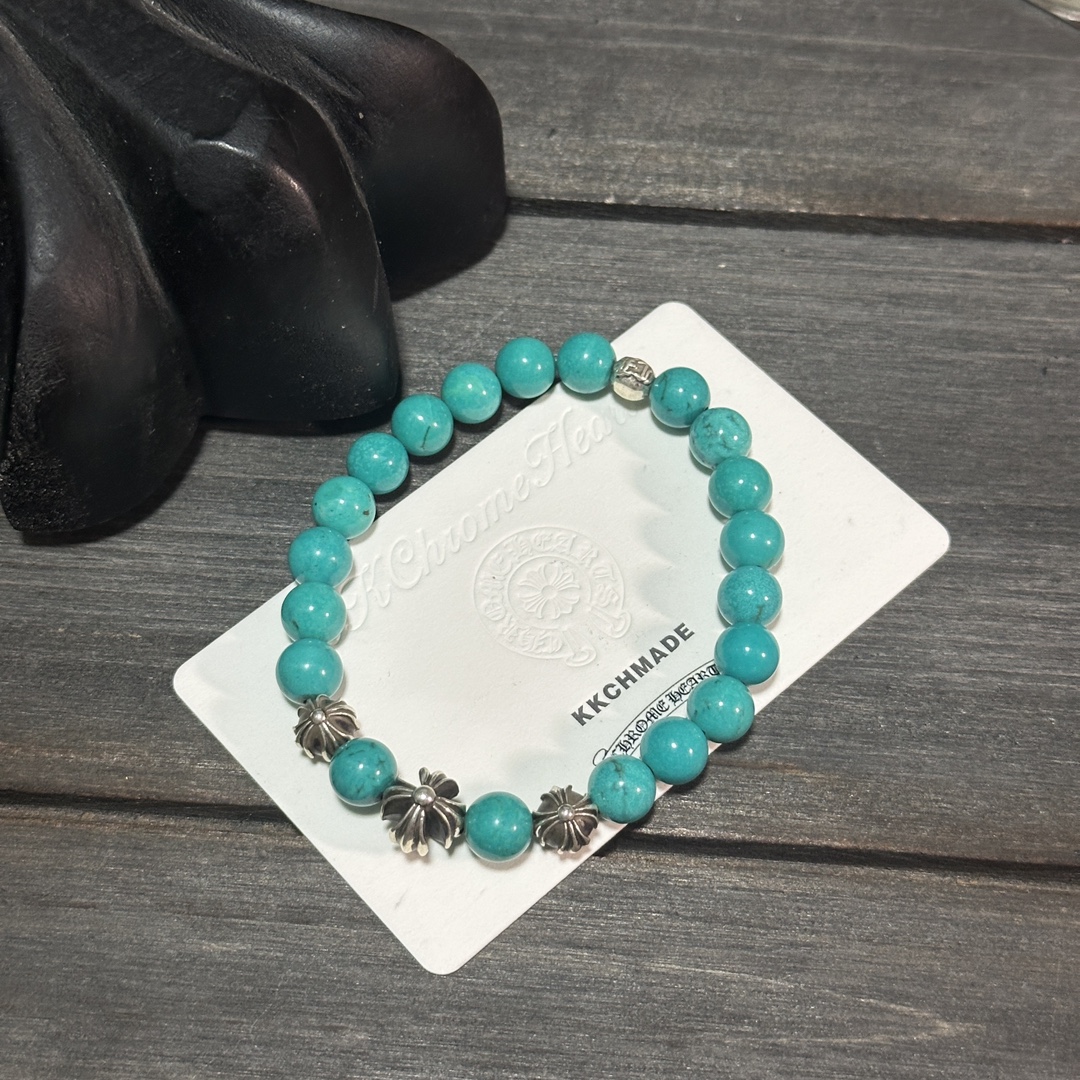 Silver bead bracelet