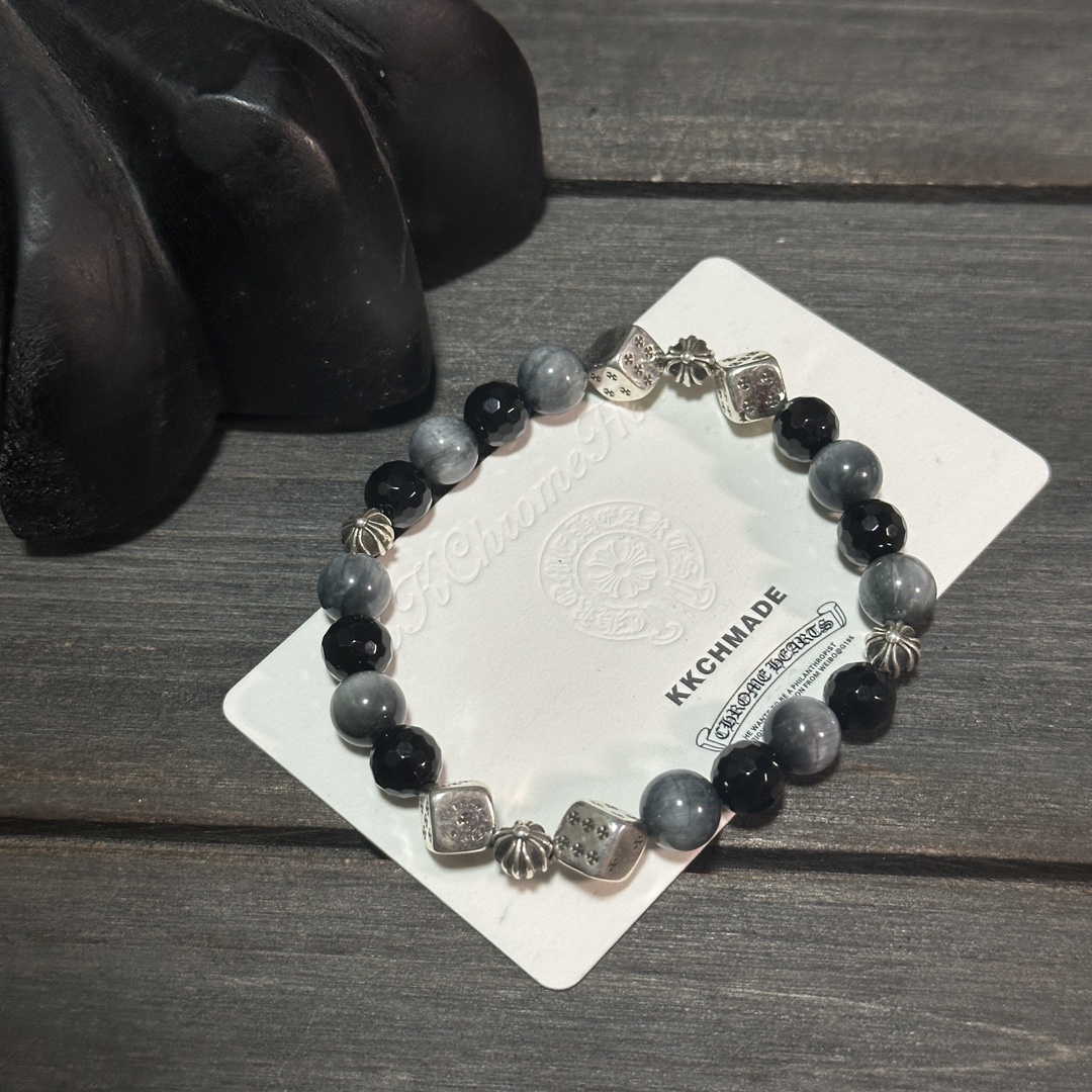 Silver bead bracelet