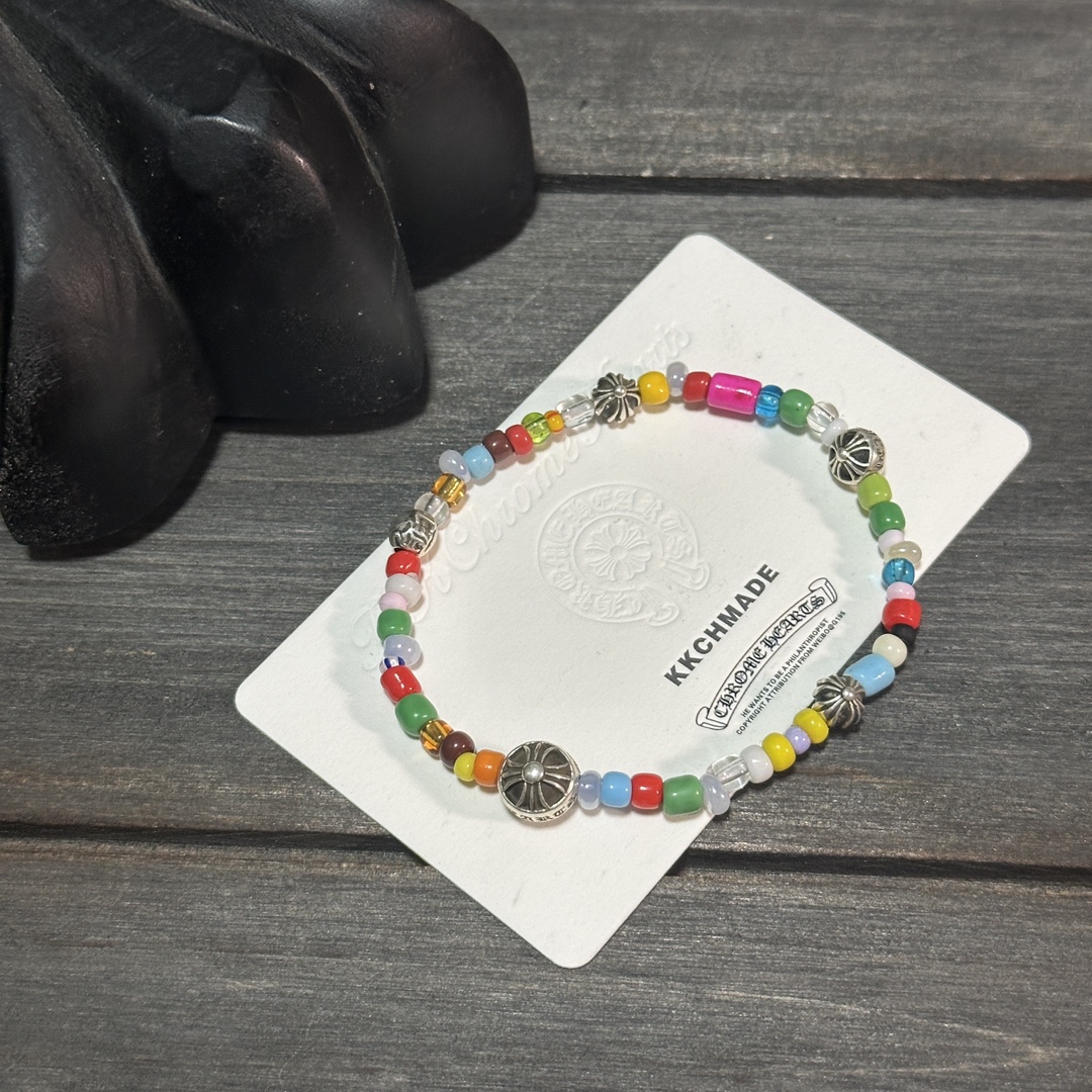 Silver bead bracelet