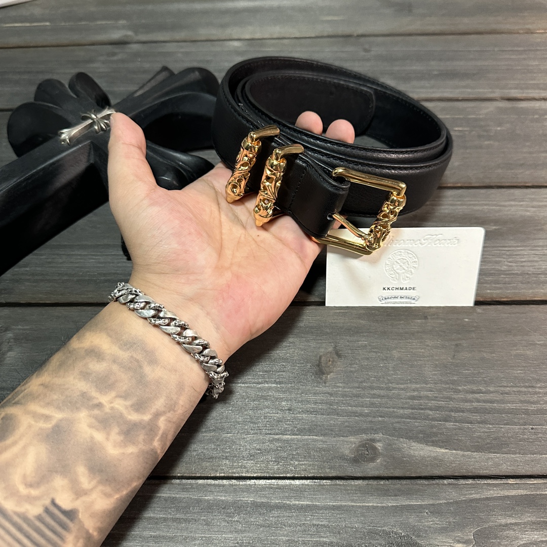 Gold-plated diamond-encrusted custom, belt