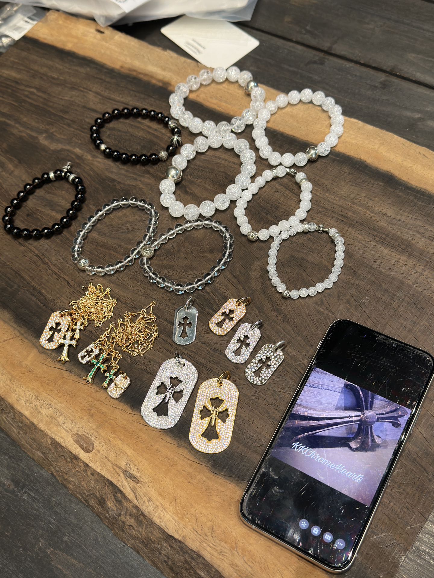 Custom Gold-Plated Diamond Setting, Necklace Pendant