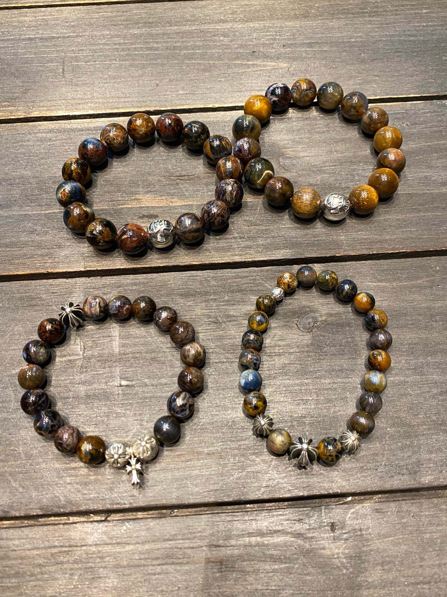 Silver bead bracelet