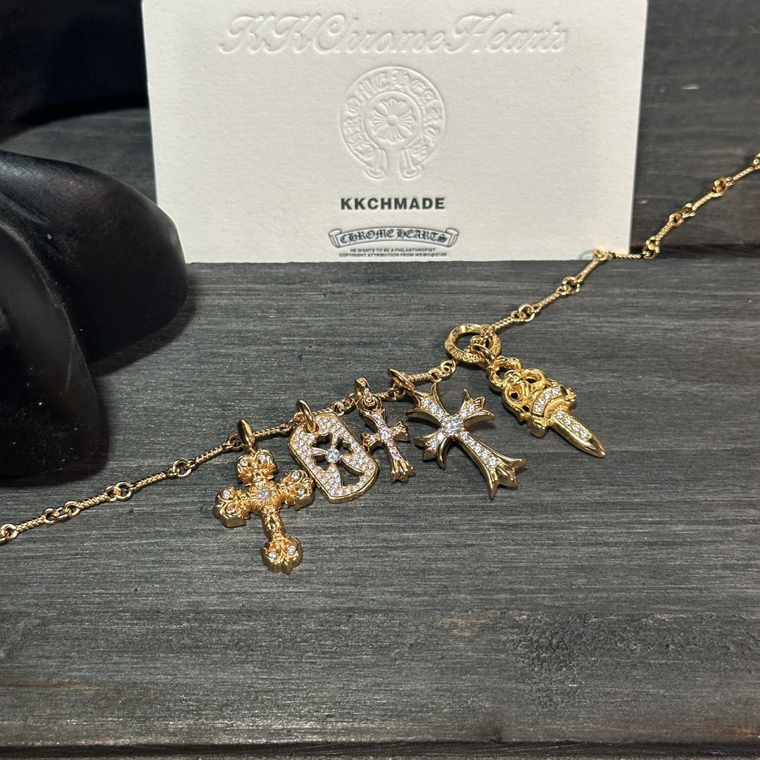 Custom Gold-Plated Diamond Setting, Necklace Pendant