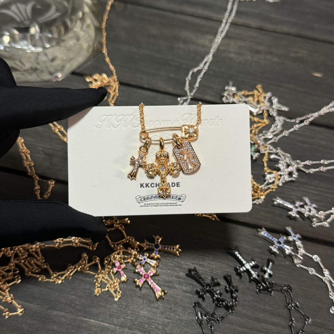 Custom Gold-Plated Diamond Setting, Necklace Pendant