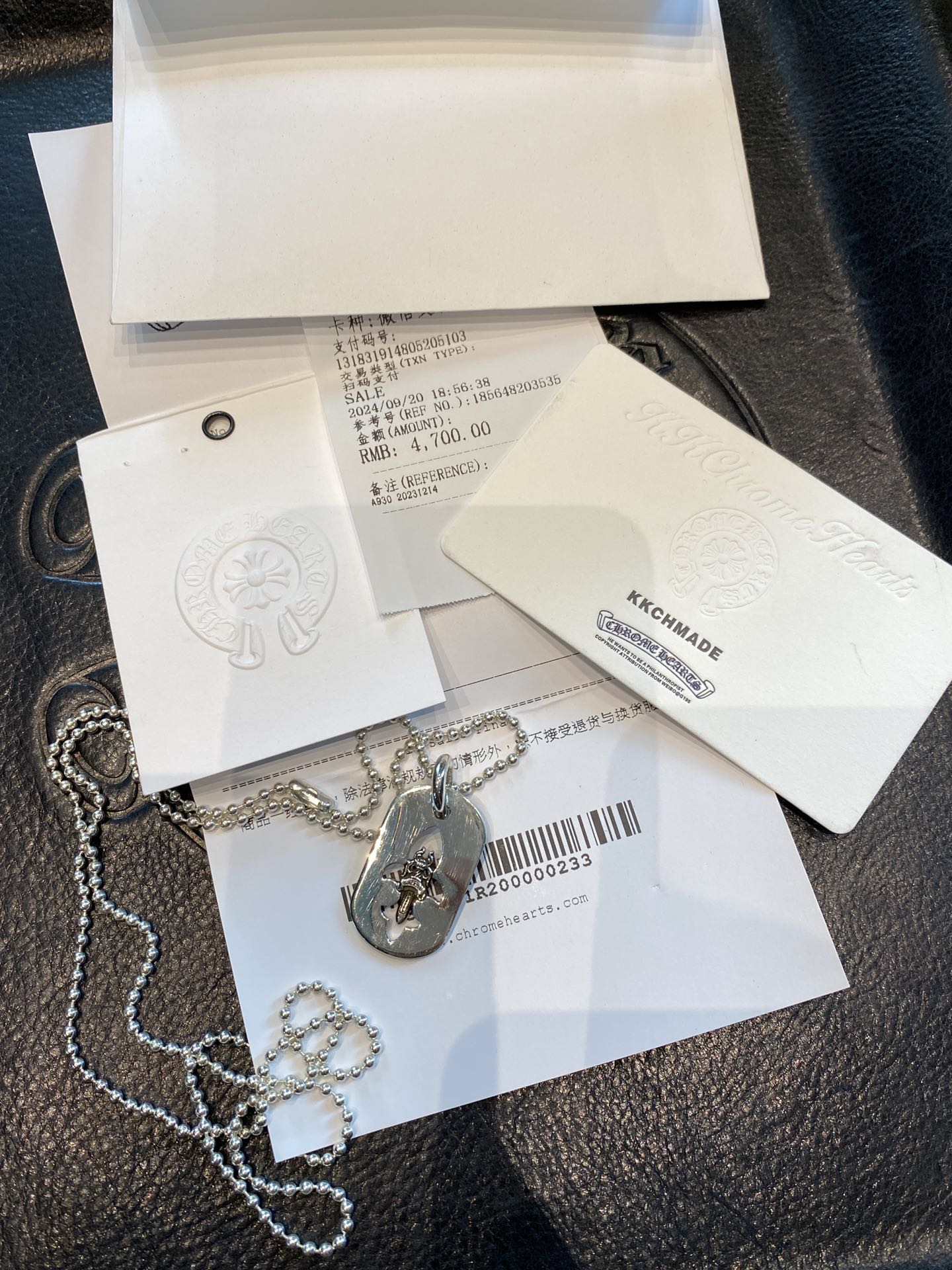 Production process, necklace pendant
