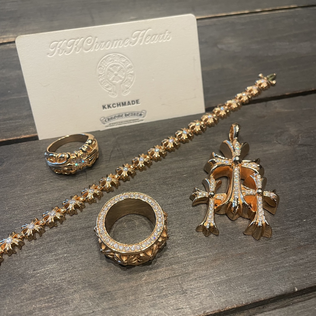 Ring, Gold-plated diamond-set custom, 22k real gold custom, Necklace Pendant, Bracelet Bangle