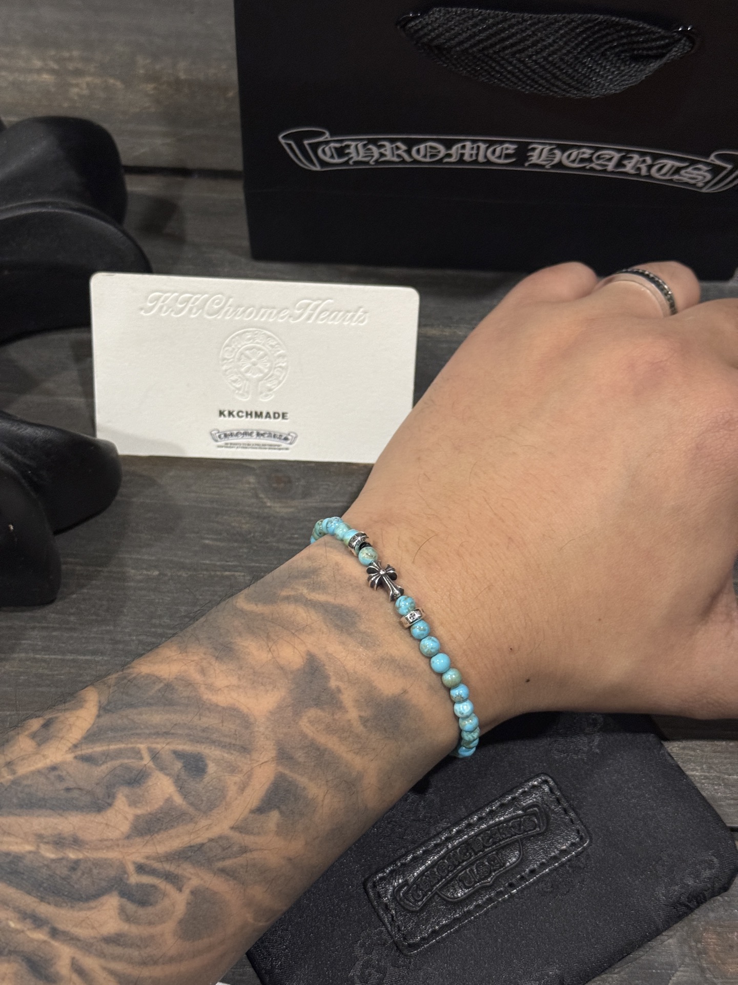 Silver bead bracelet