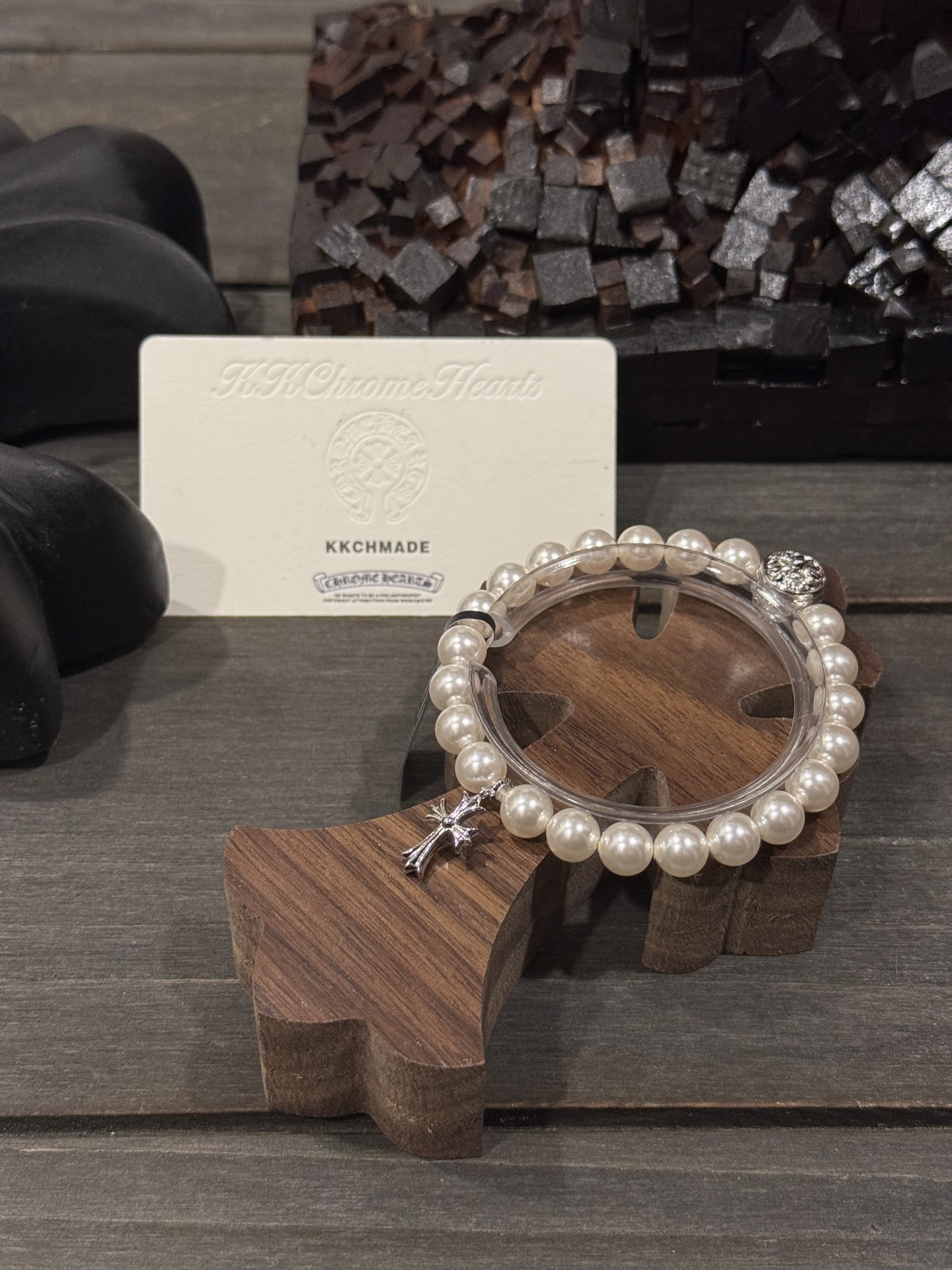 Silver bead bracelet