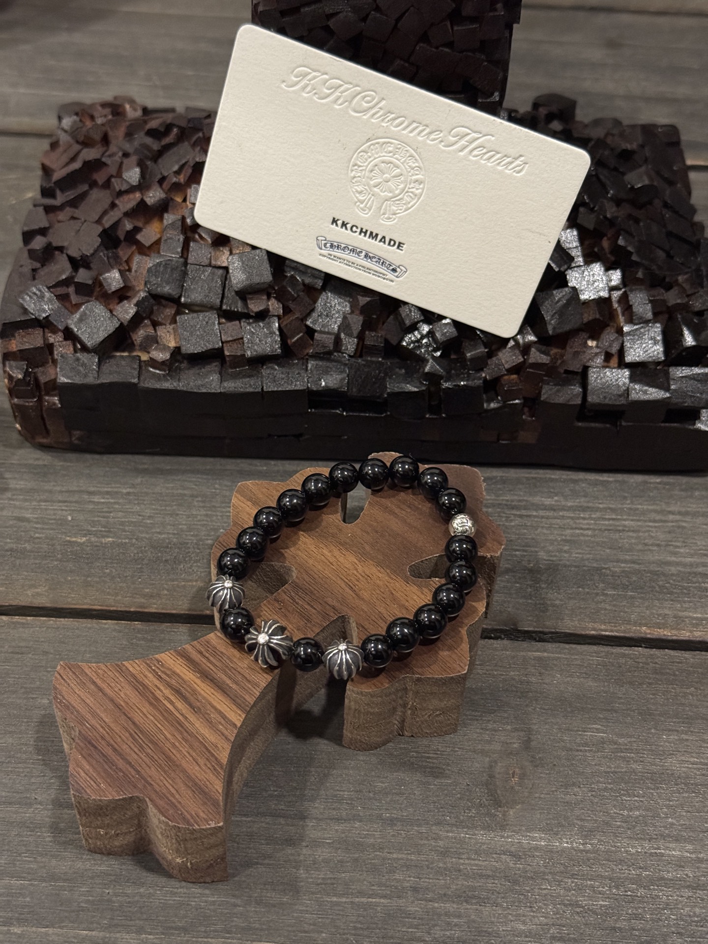 Silver bead bracelet