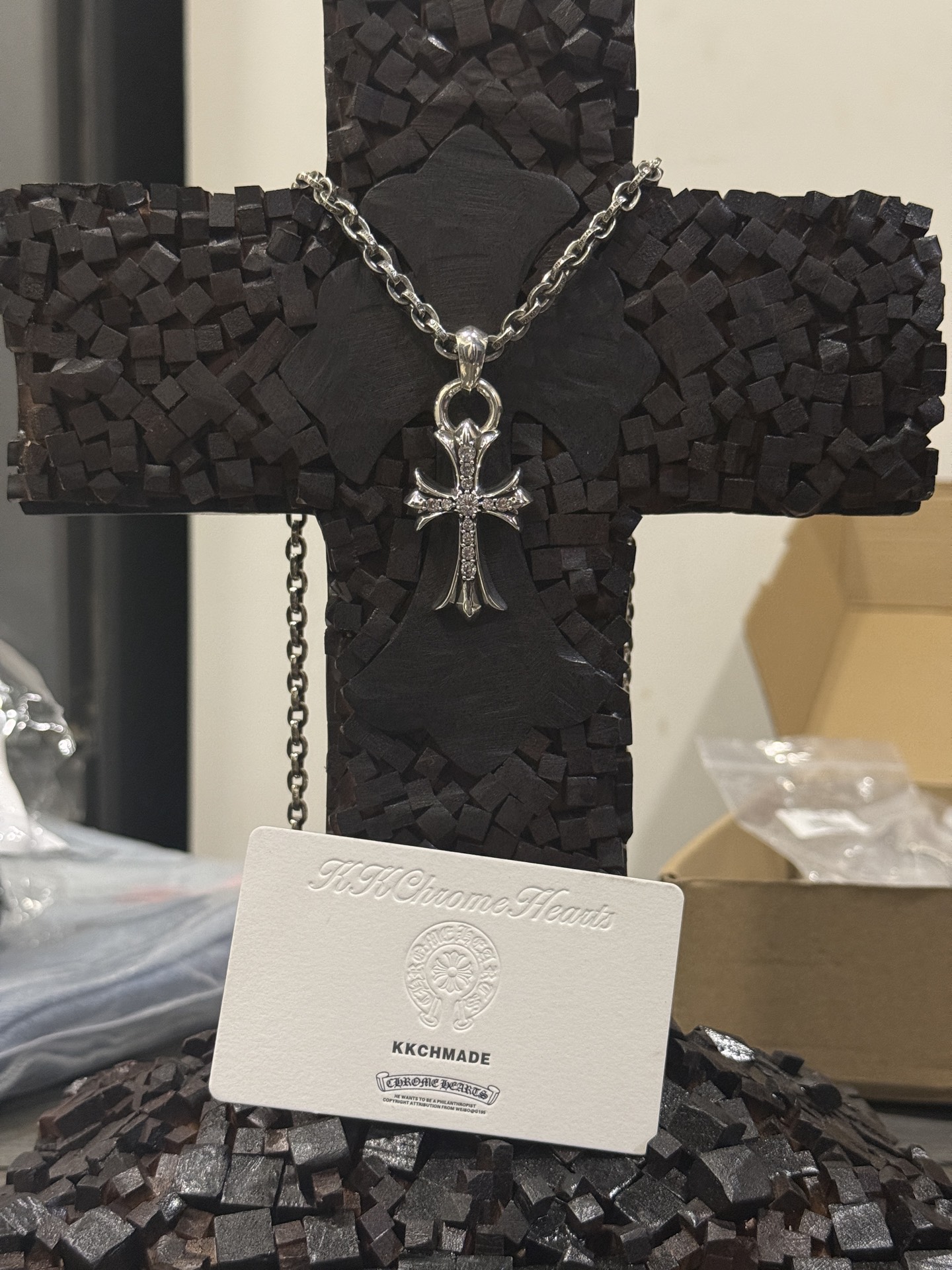 Necklace Pendant, 925 Silver Diamond Custom