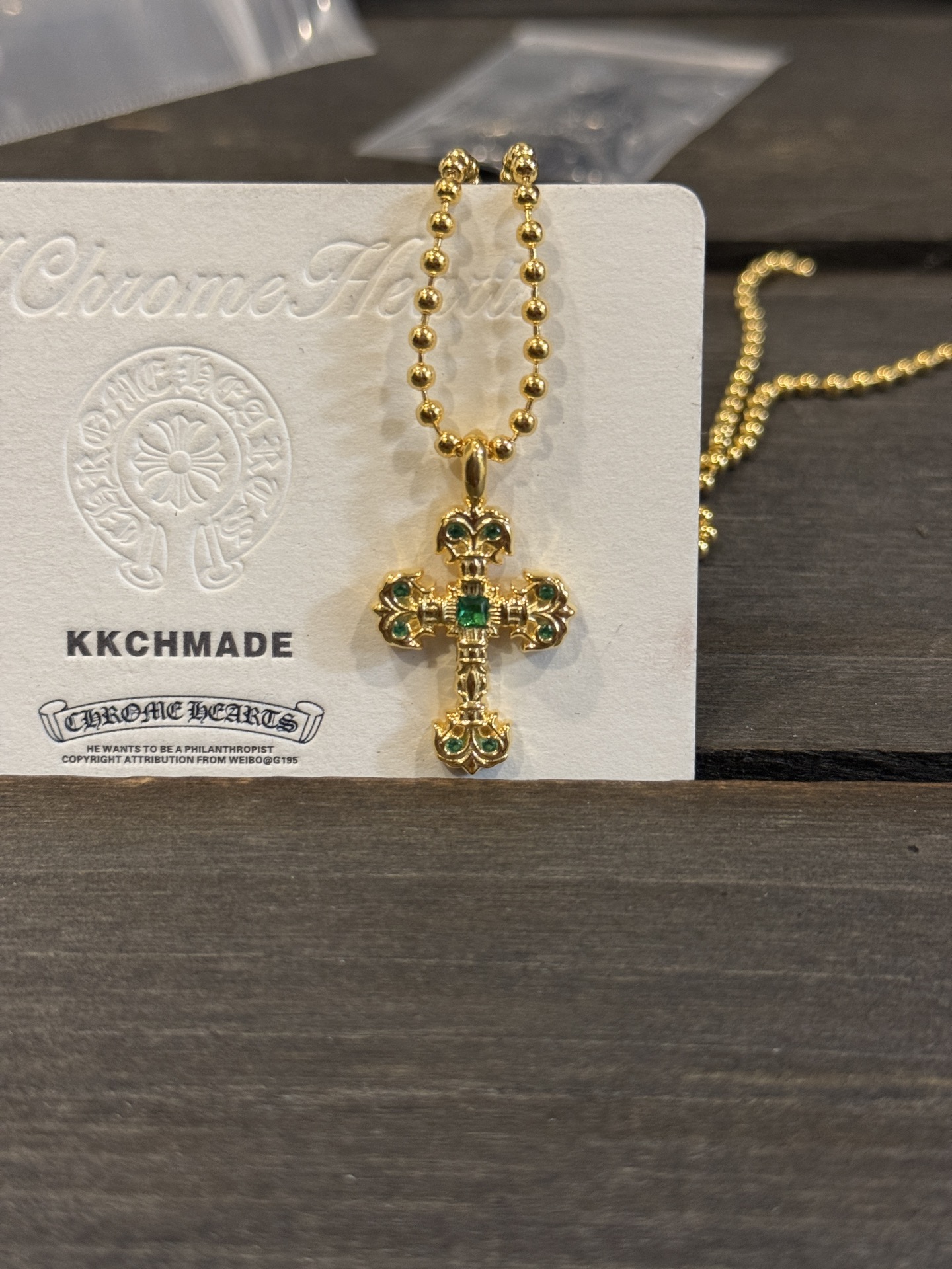 Custom Gold-Plated Diamond Setting, Necklace Pendant