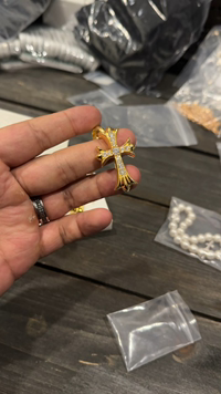 Custom Gold-Plated Diamond Setting, Necklace Pendant