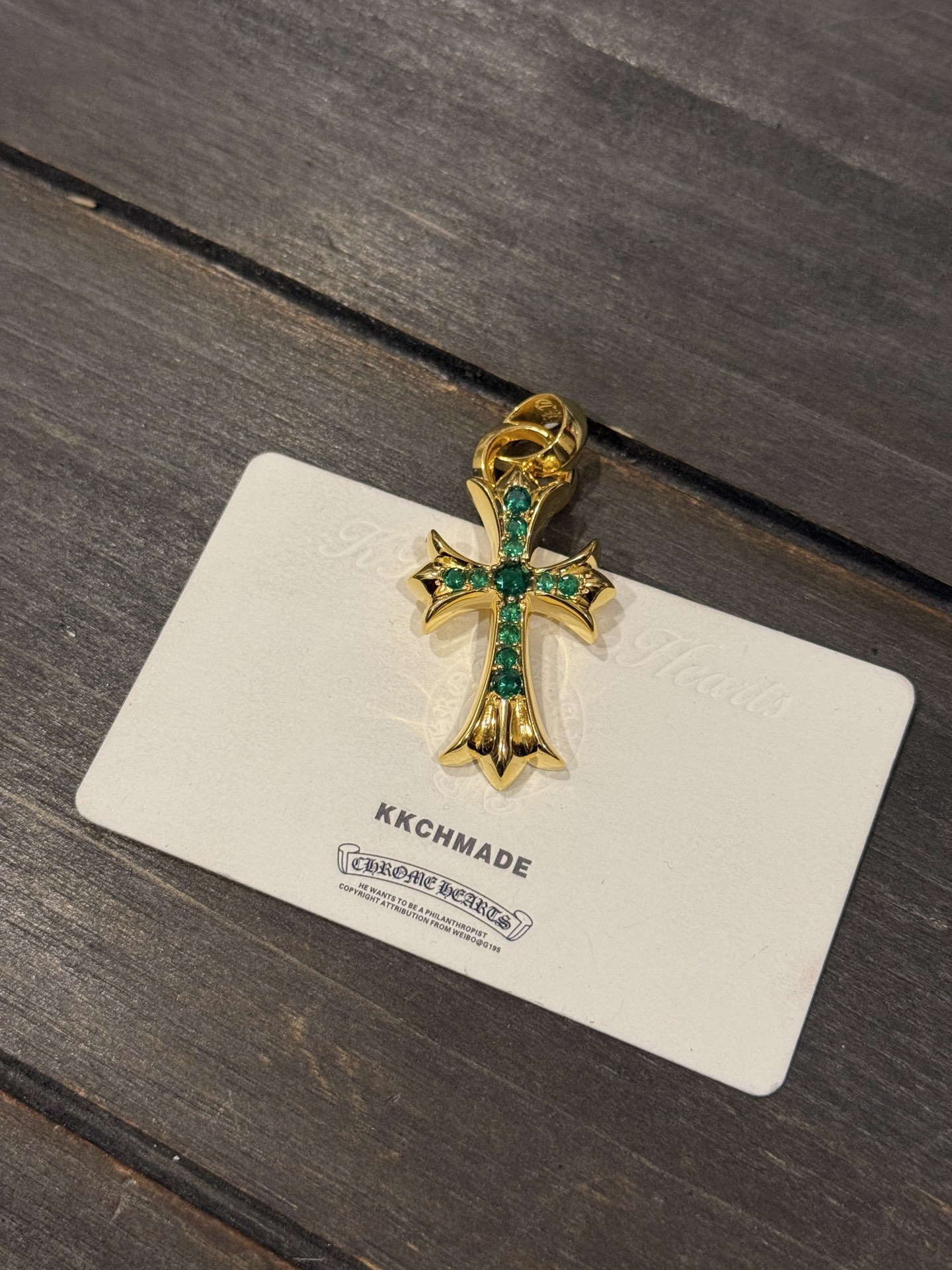 Custom Gold-Plated Diamond Setting, Necklace Pendant