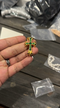Custom Gold-Plated Diamond Setting, Necklace Pendant