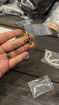 Custom Gold-Plated Diamond Setting, Necklace Pendant