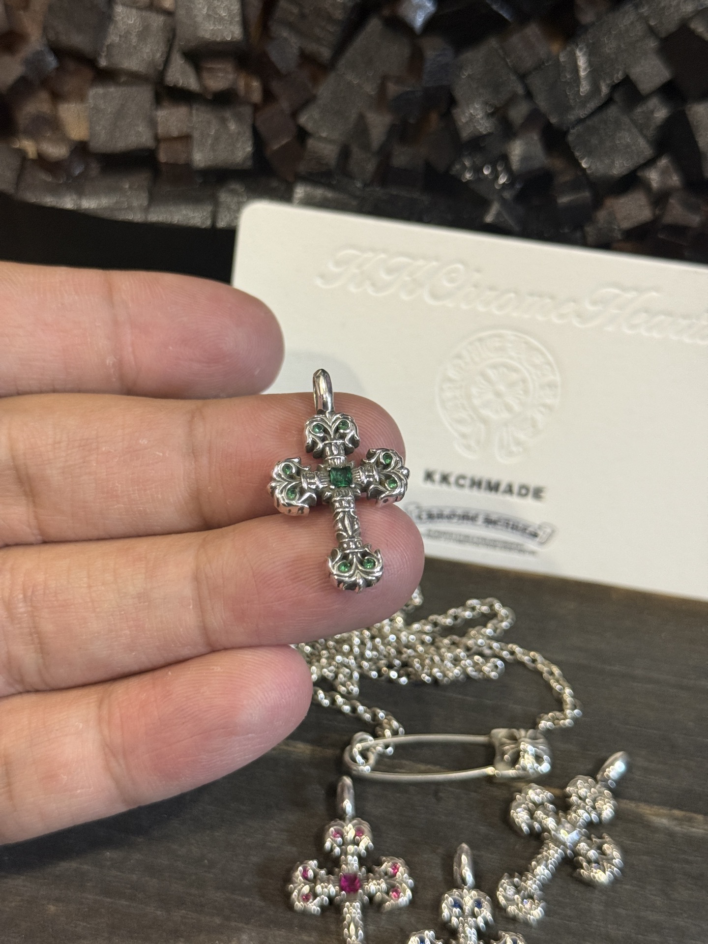 Necklace Pendant, 925 Silver Diamond Custom