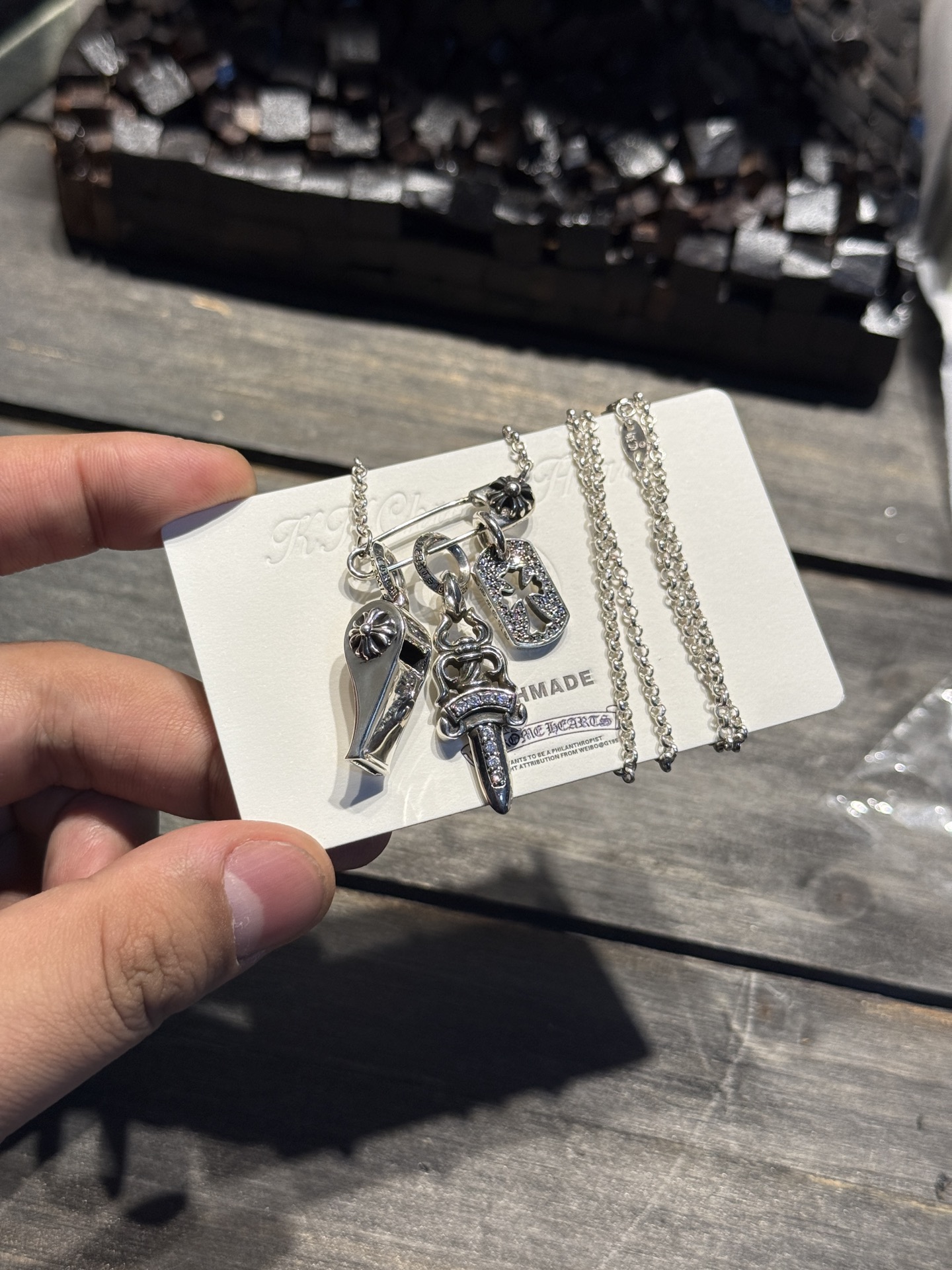 Necklace Pendant, 925 Silver Diamond Custom