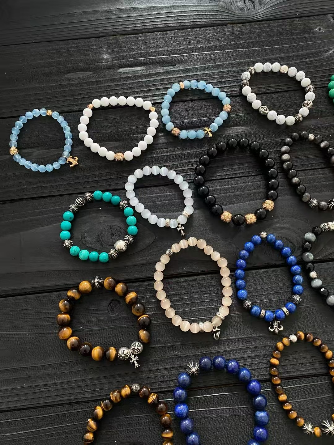 Silver bead bracelet