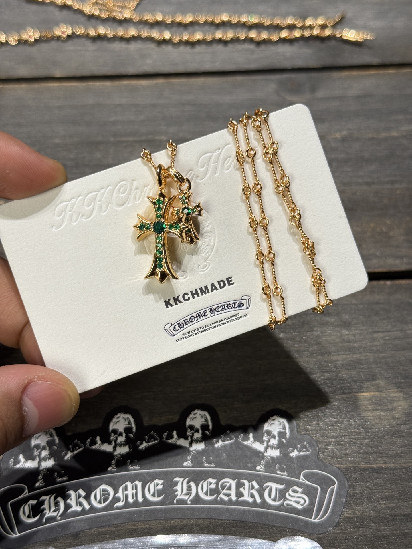 Custom Gold-Plated Diamond Setting, Necklace Pendant