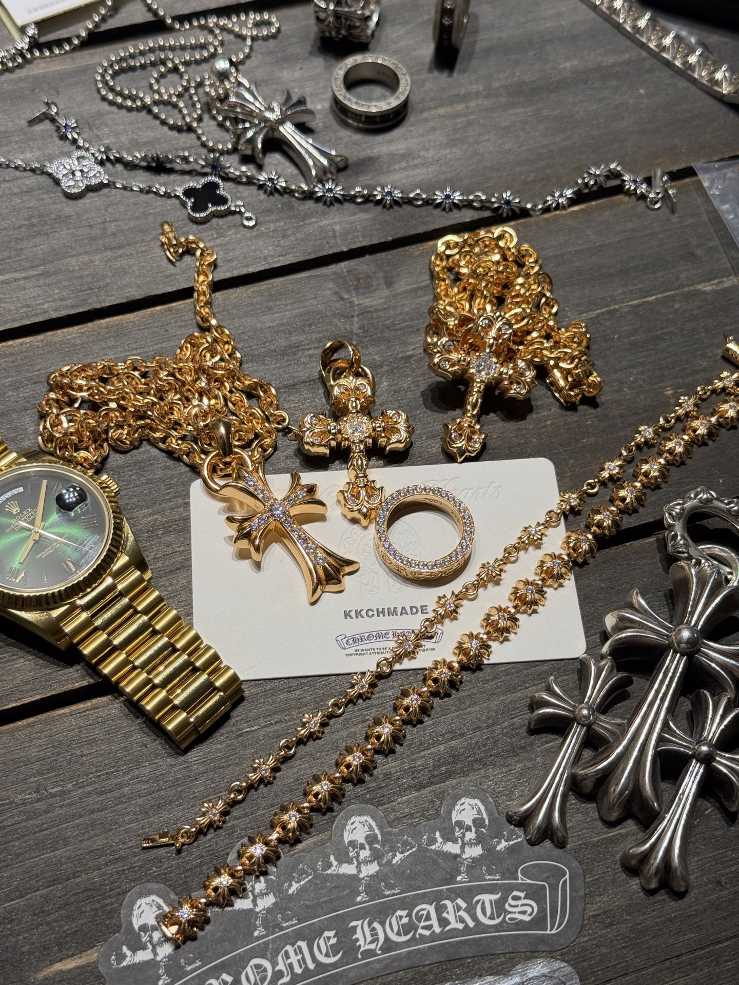Customer custom real shot, ring, daily shipping, gold-plated diamond-set custom, 22k real gold custom, necklace & pendant, bracelet & bangle