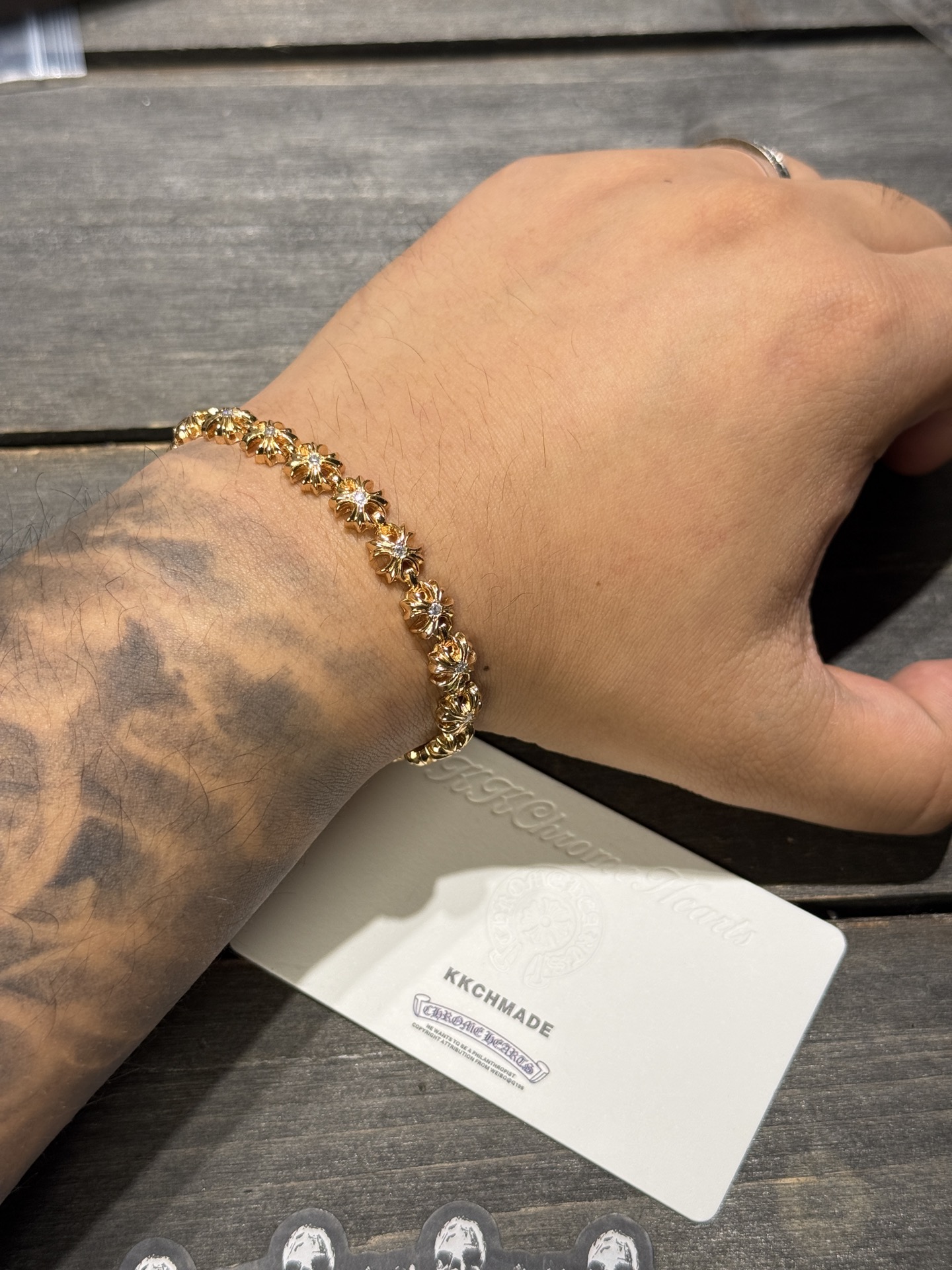 Gold-plated diamond-set custom, 22k real gold custom, bracelet & bangle