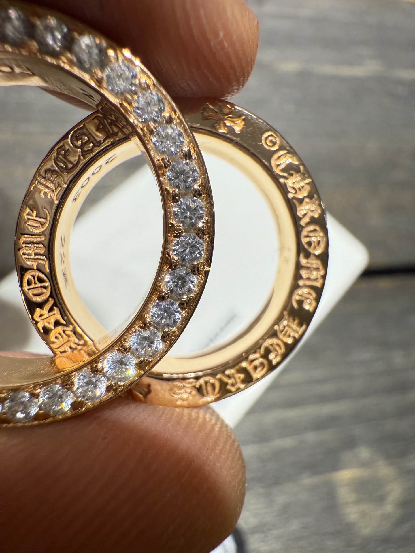 Ring, Gold-Plated Diamond Custom, Custom 22k Solid Gold