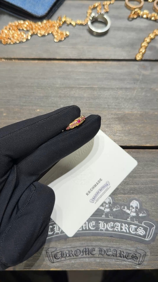 Ring, Custom Gold-Plated Diamond Setting