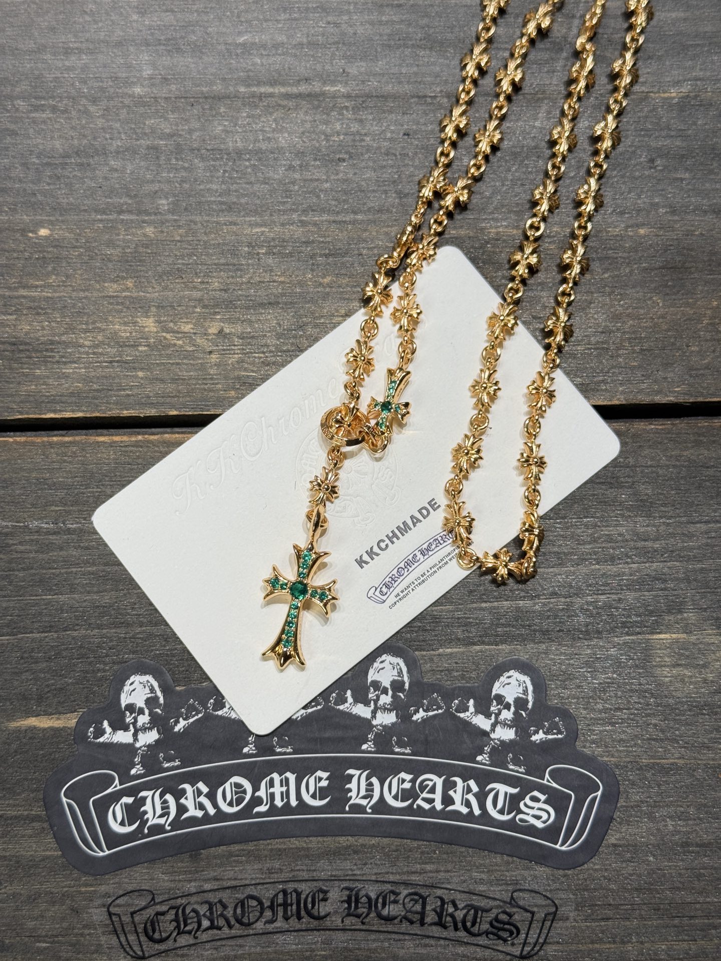 Custom Gold-Plated Diamond Setting, Necklace Pendant