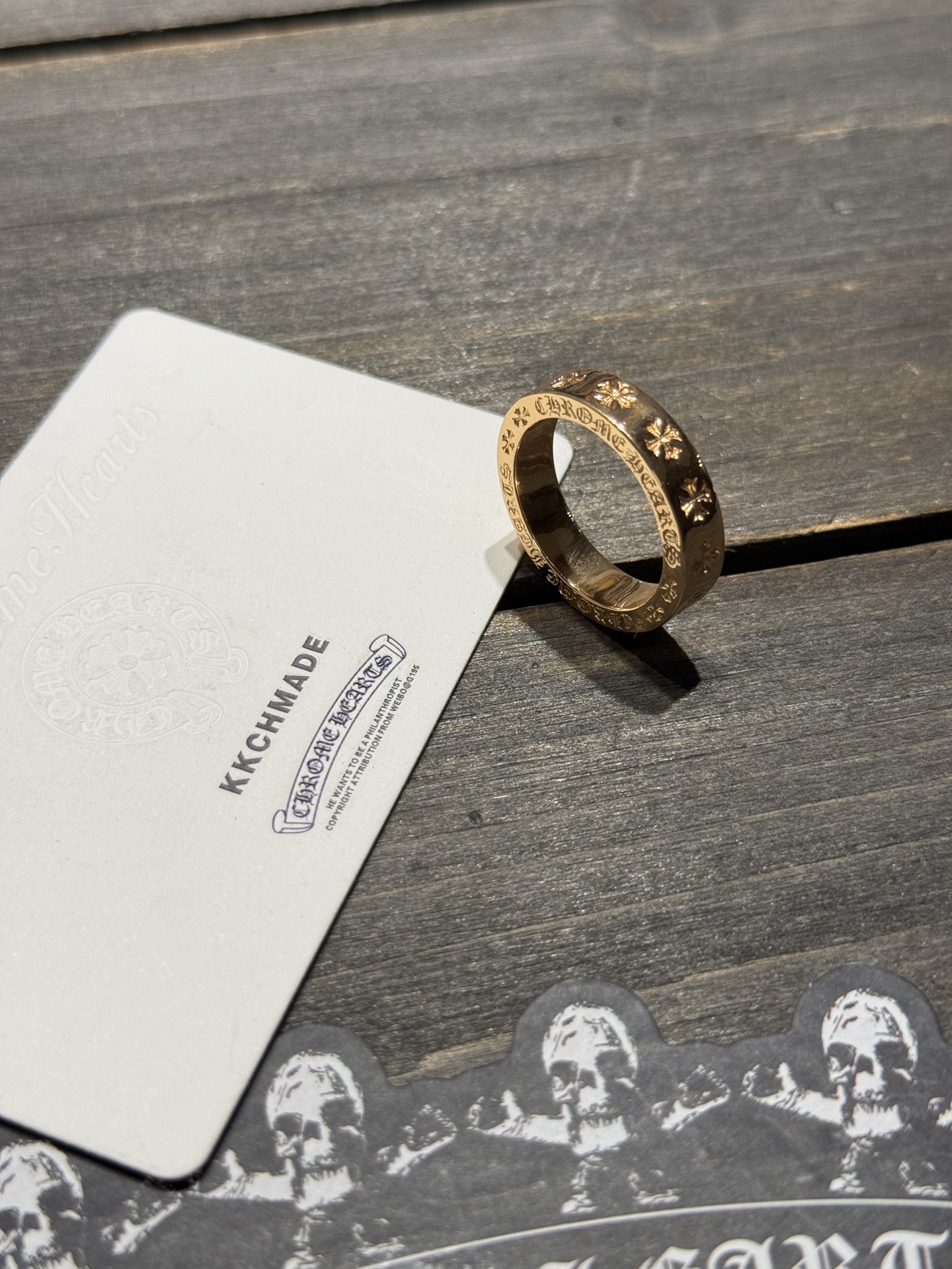 Ring, Custom Gold-Plated Diamond Setting