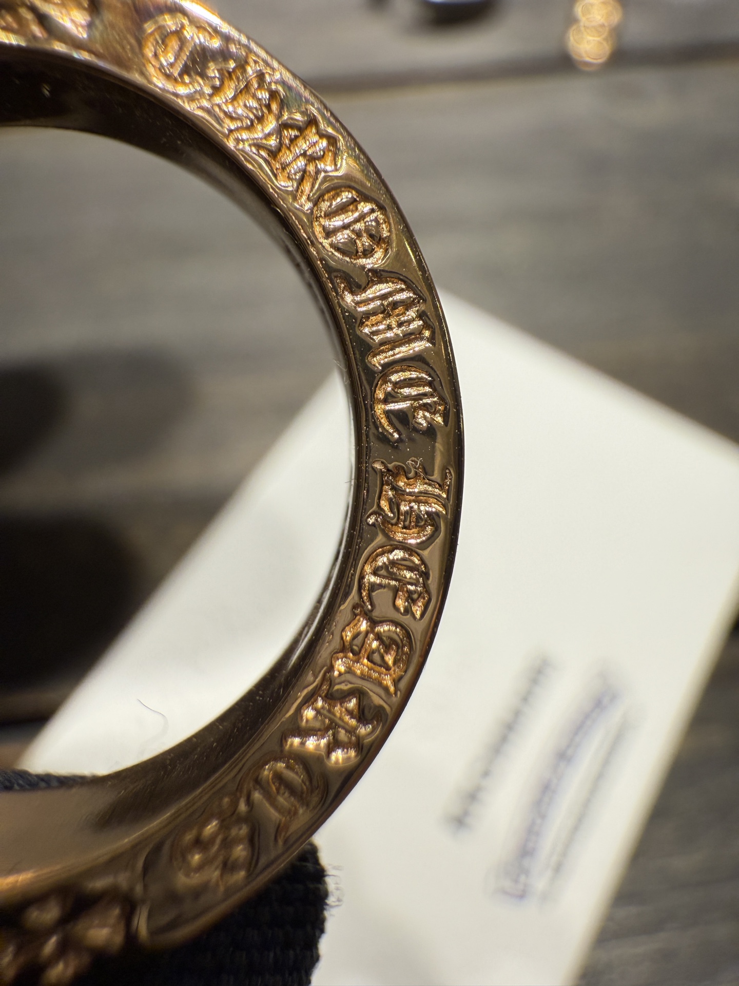 Ring, Custom Gold-Plated Diamond Setting