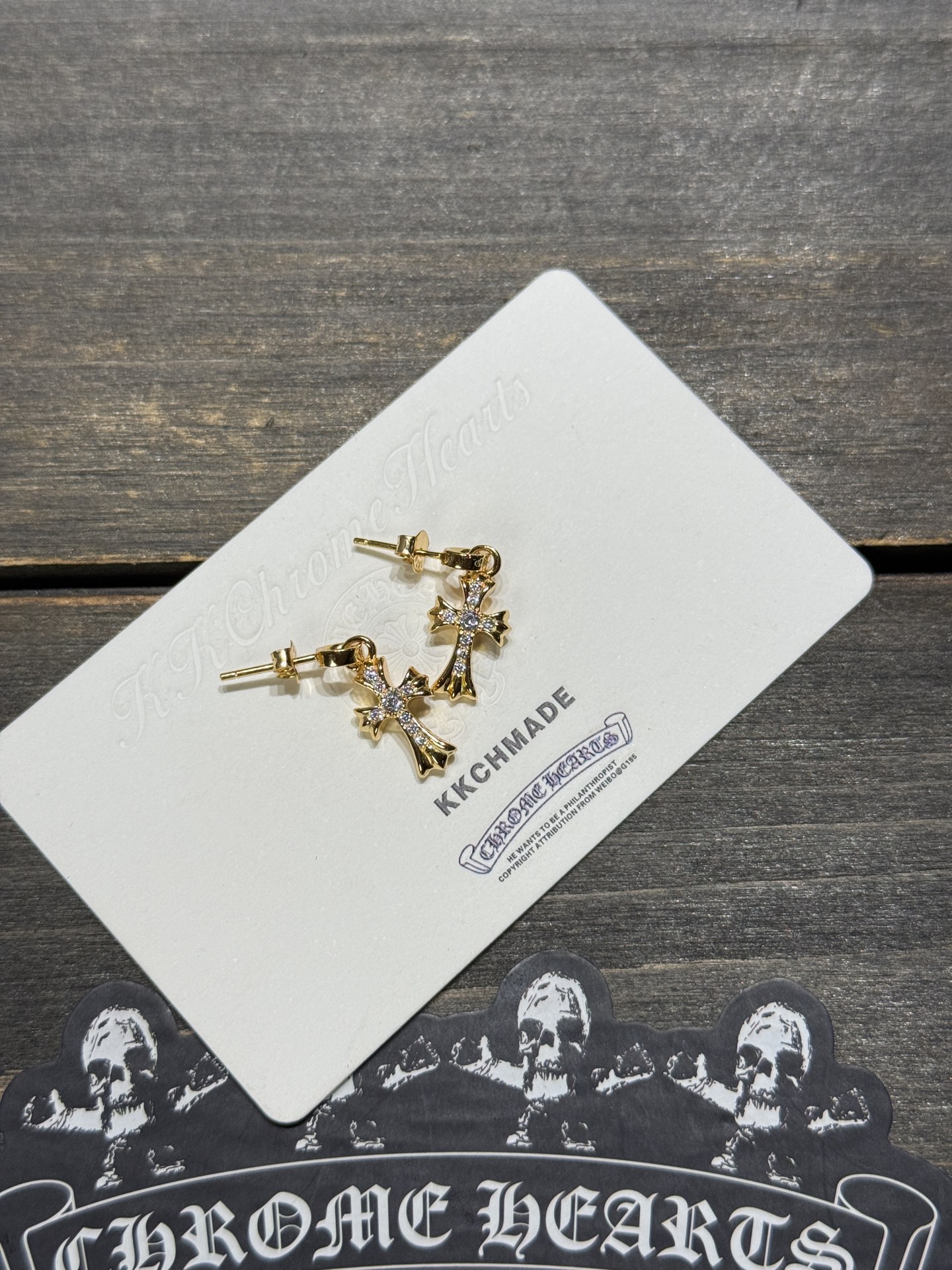 Earrings, Gold-Plated Diamond Custom