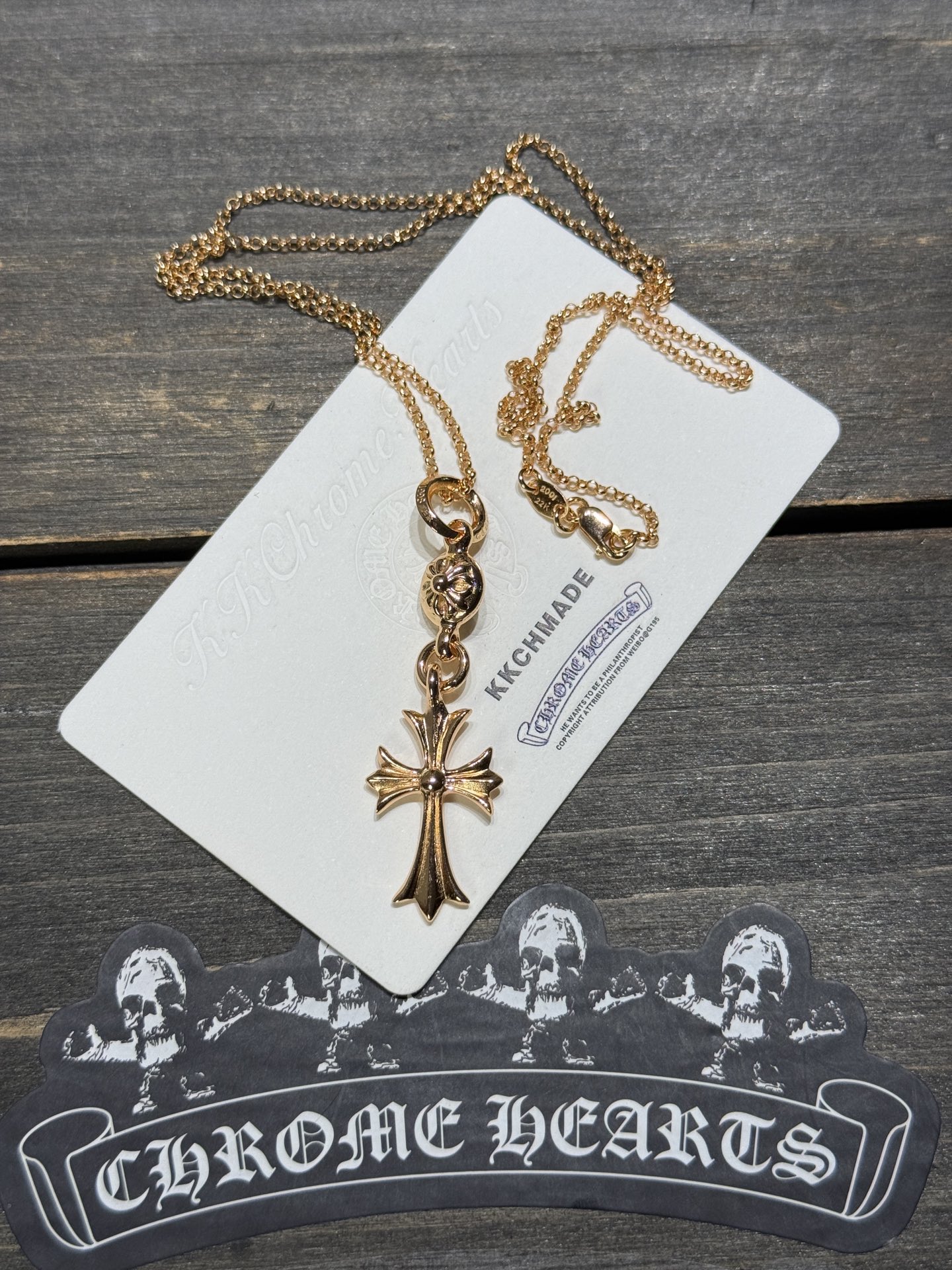 Custom Gold-Plated Diamond Setting, Necklace Pendant
